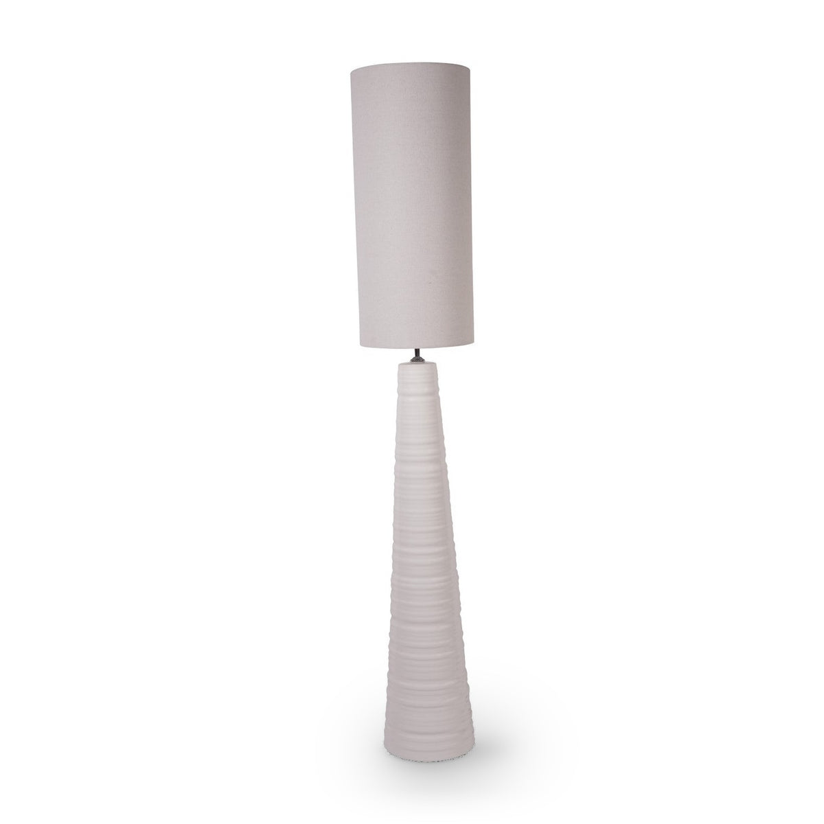 Tivoli Tall Ceramic Floor Lamp White with Shade