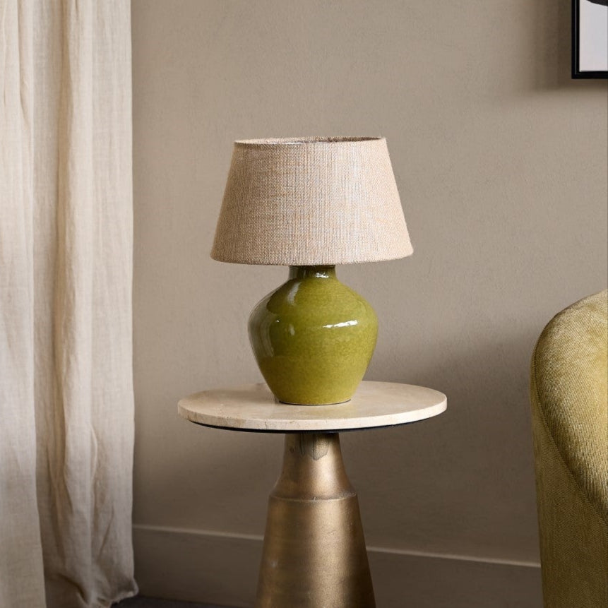 Aubrey Green Ceramic Table Lamp | Small