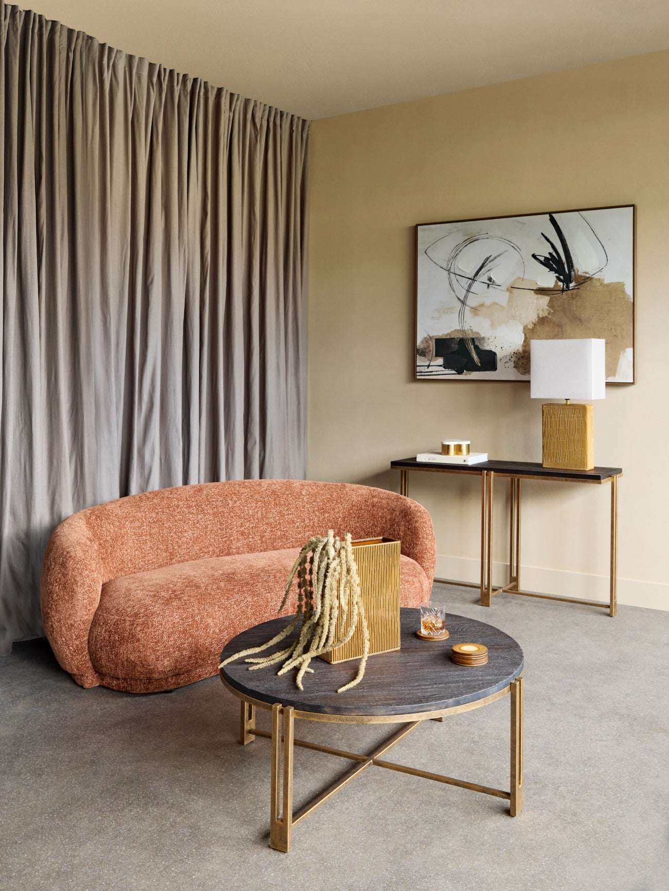 Elk Glazed Terracotta Square Vase