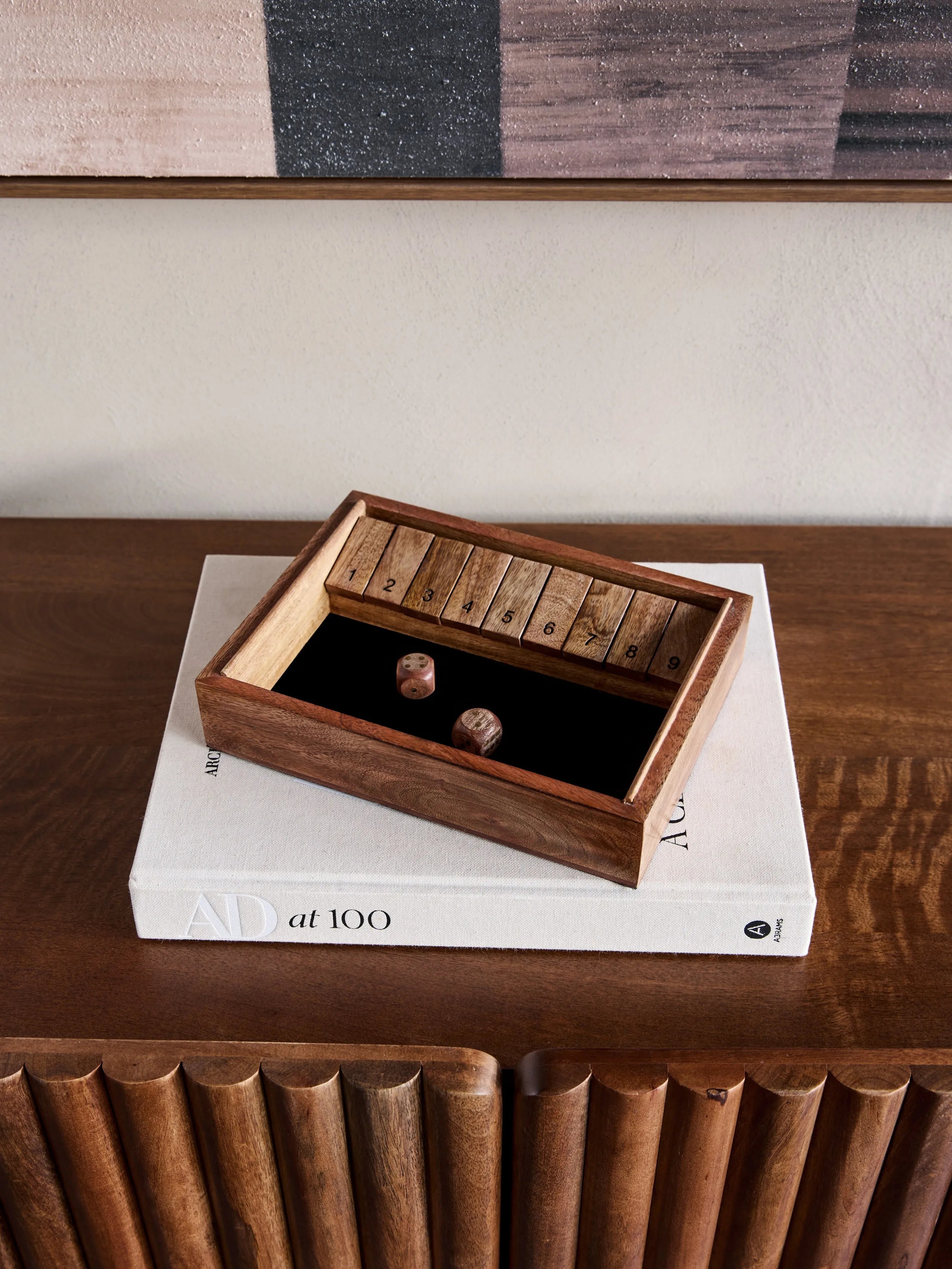 Pryce Mango Wood Shut The Box Game