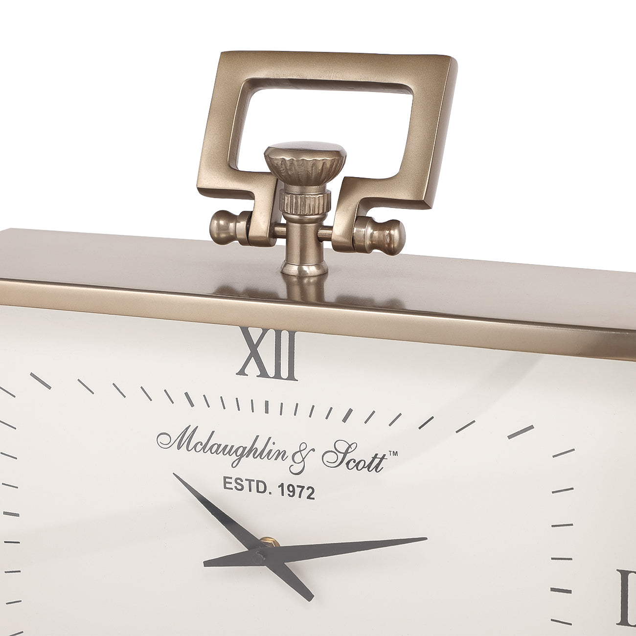 Latham Brass Rectangular Clock Small - CLEARANCE