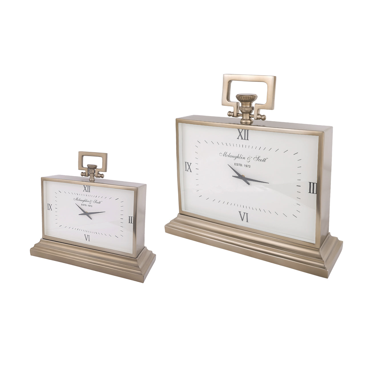 Latham Brass Rectangular Clock Small - CLEARANCE