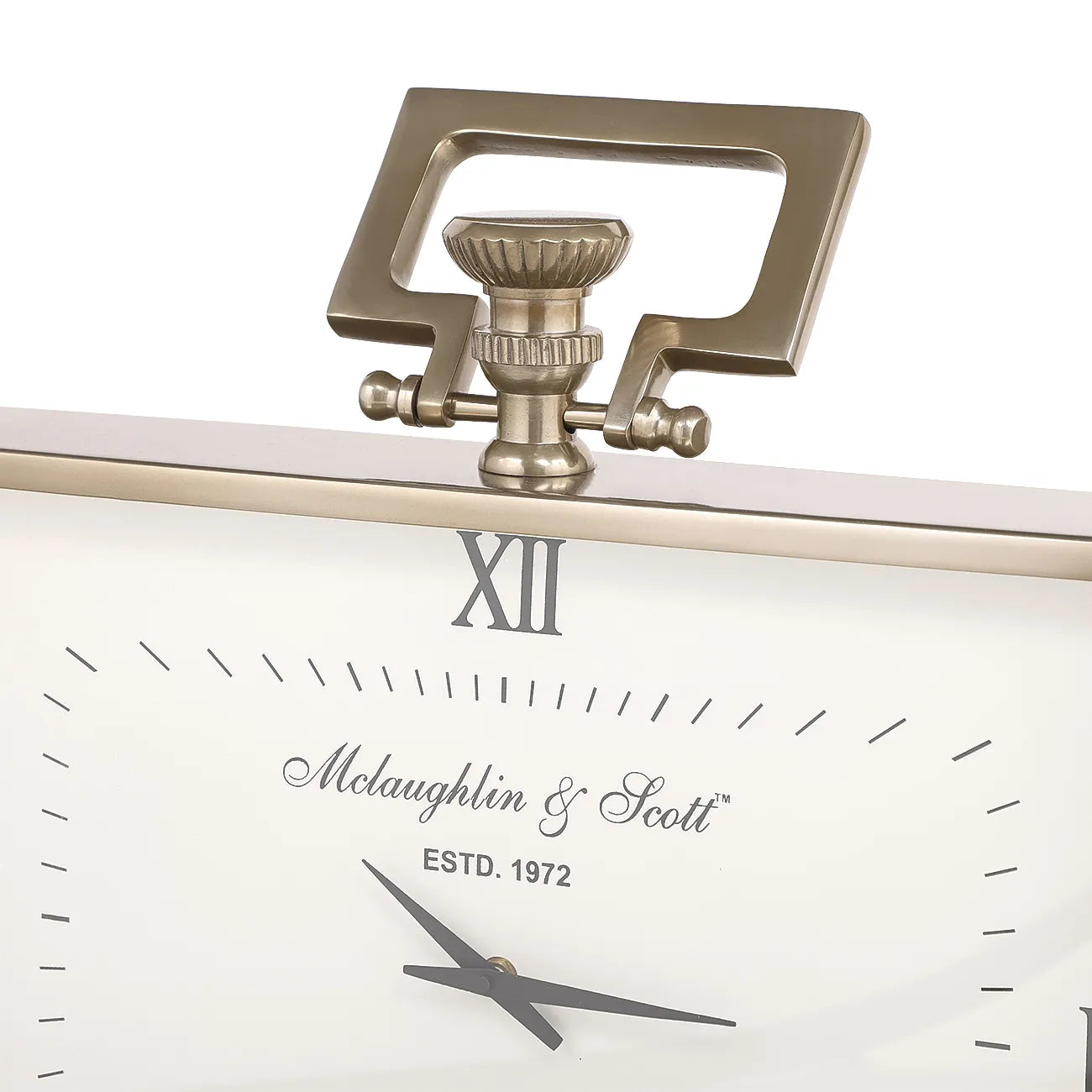 Latham Brass Rectangular Clock Large