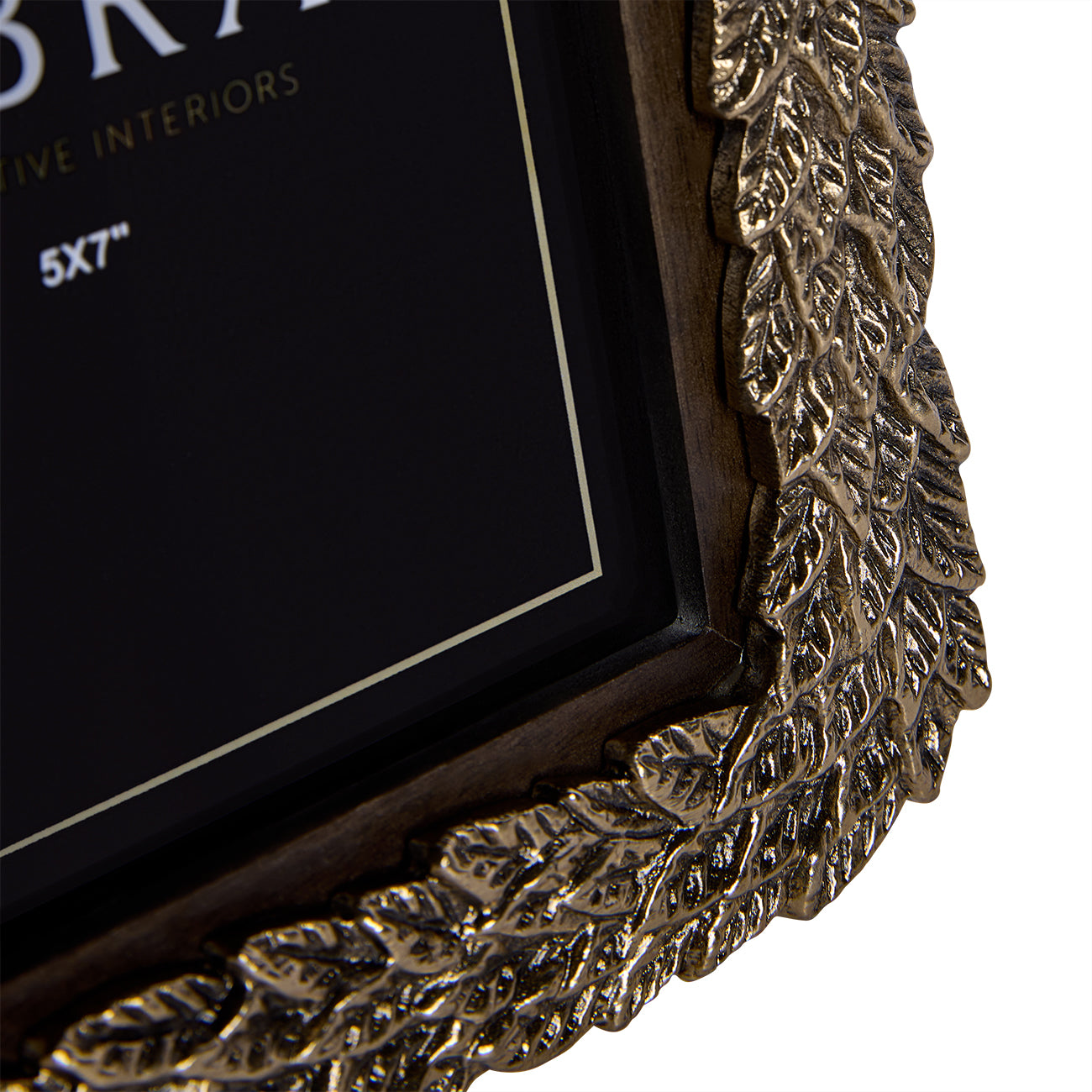 Antiqued Gold Leaf Photo Frame 4x6