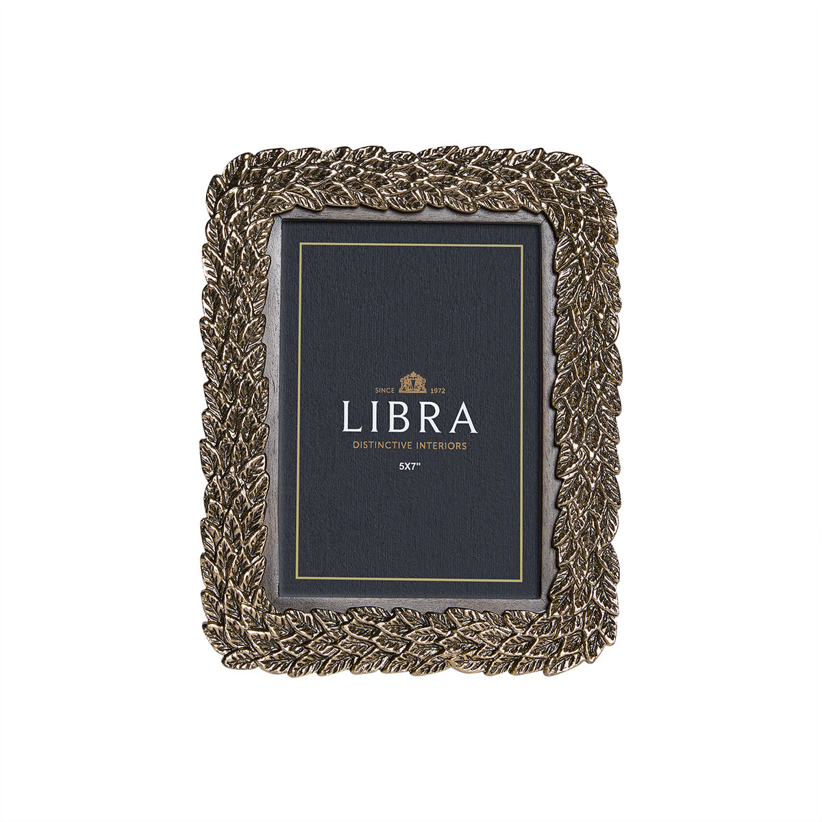 Antiqued Gold Leaf Photo Frame 4x6