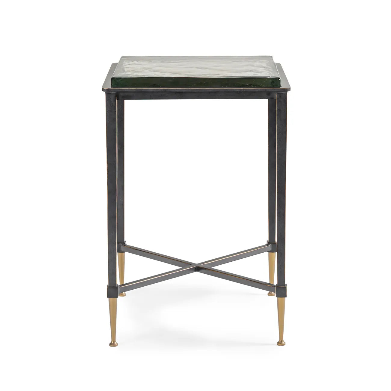 Stella Square Glass Top Side Table