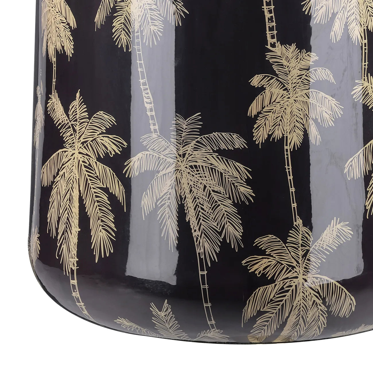 Palm Black Vase Large