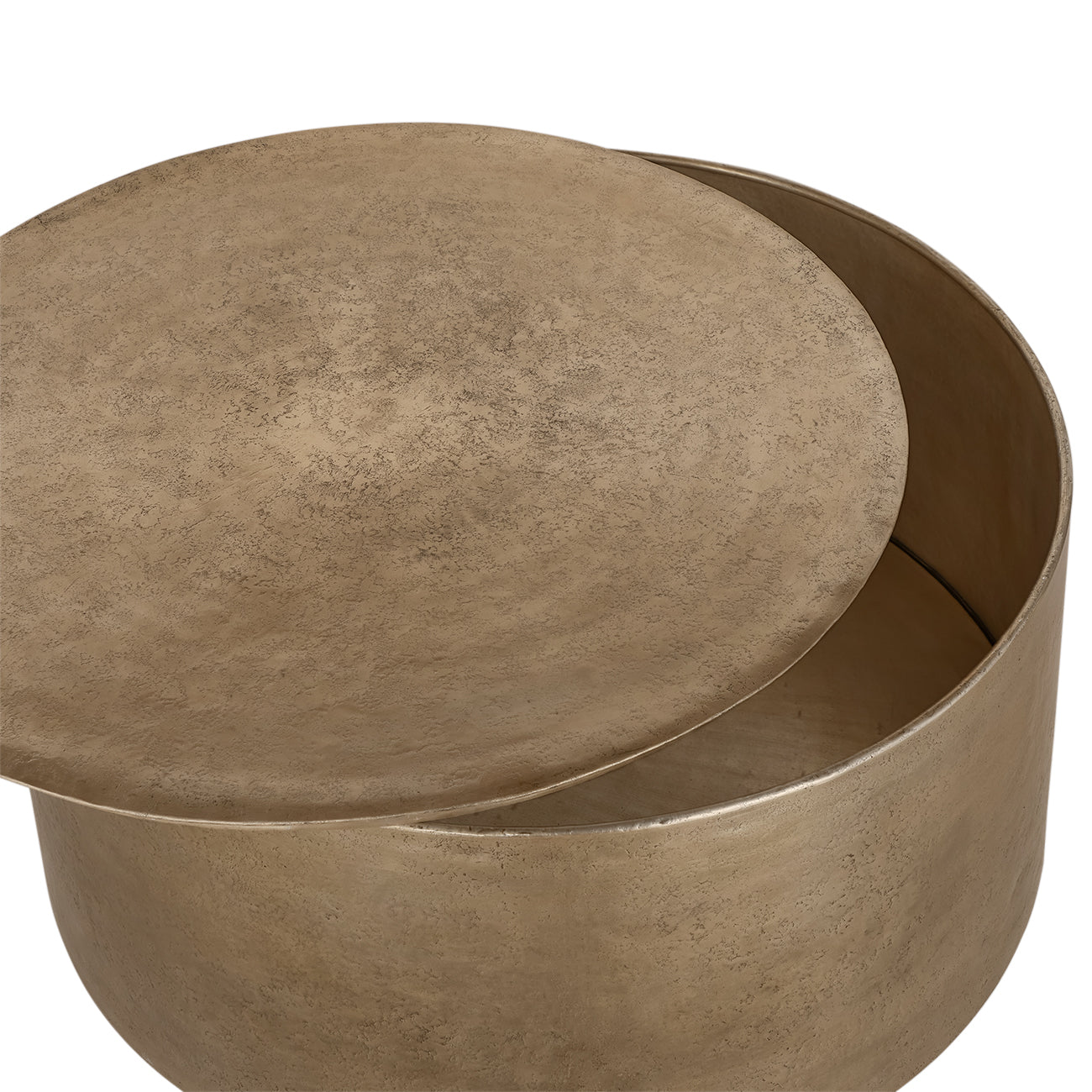Zander Metal Drum Storage Coffee Table — view 4
