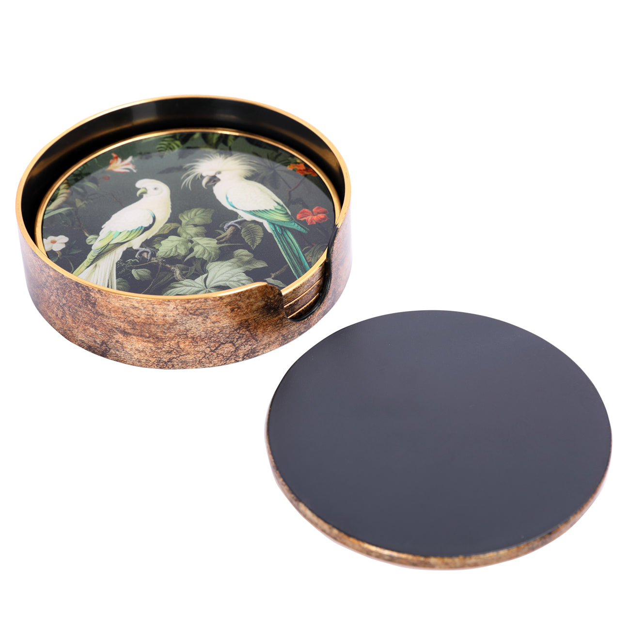 Set of 4 Tropical Birds Coasters — view 3