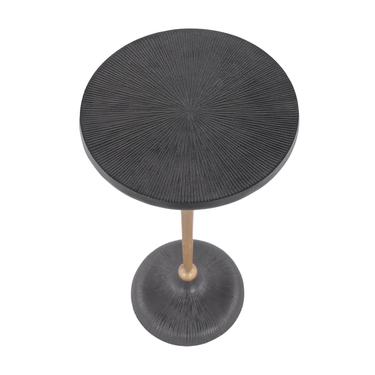 Pair of Moulton Suburst Black & Gold Side Table