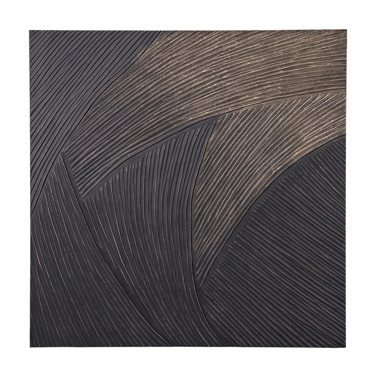 Golden Wave Geometric Wall Art 120x120cm
