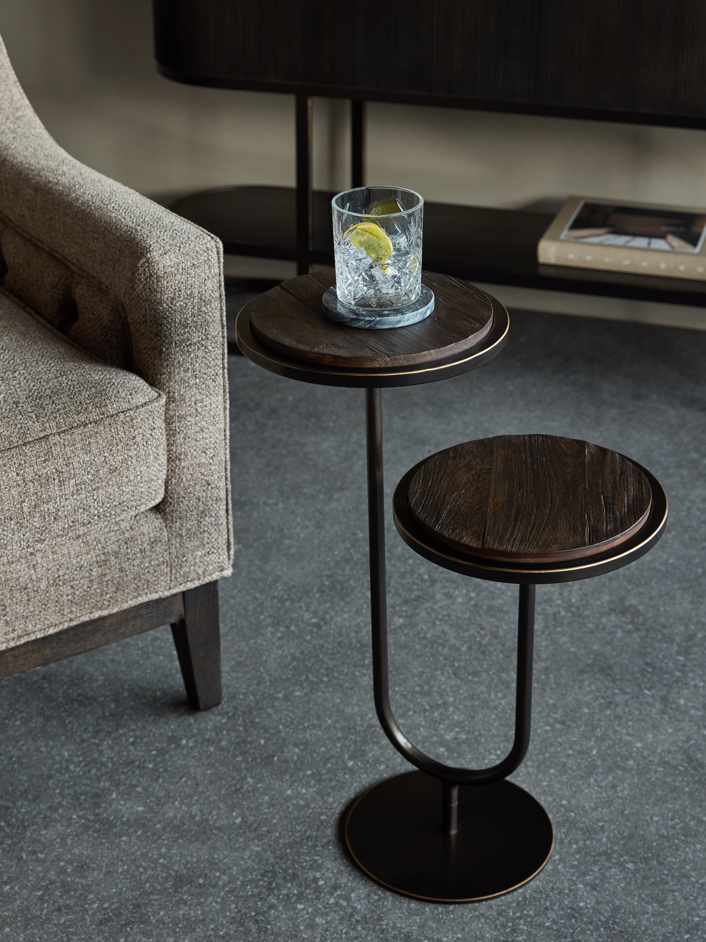 Marco Sandblasted Walnut Side Table — lifestyle 4