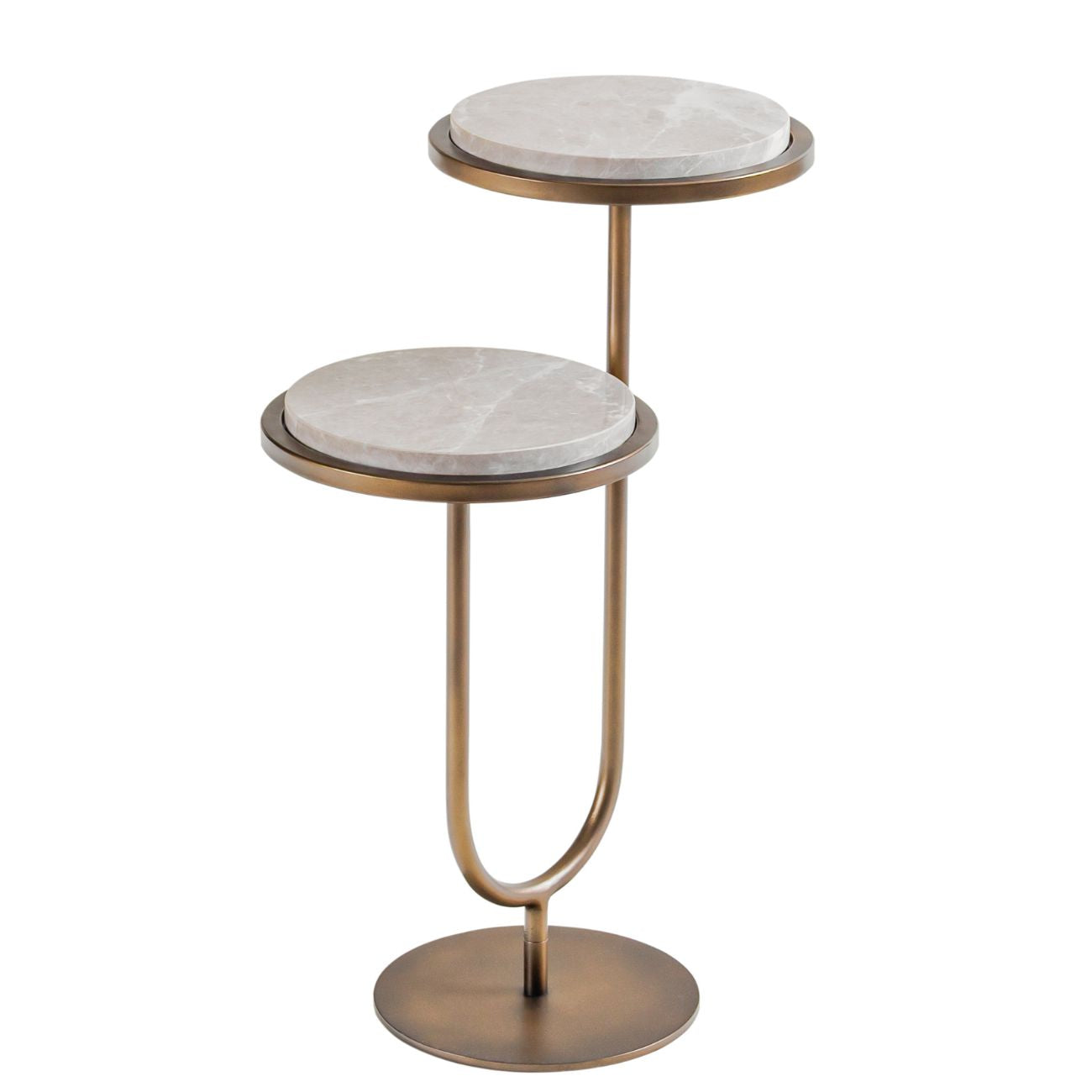 Marco Grey Emperador Side Table — view 2