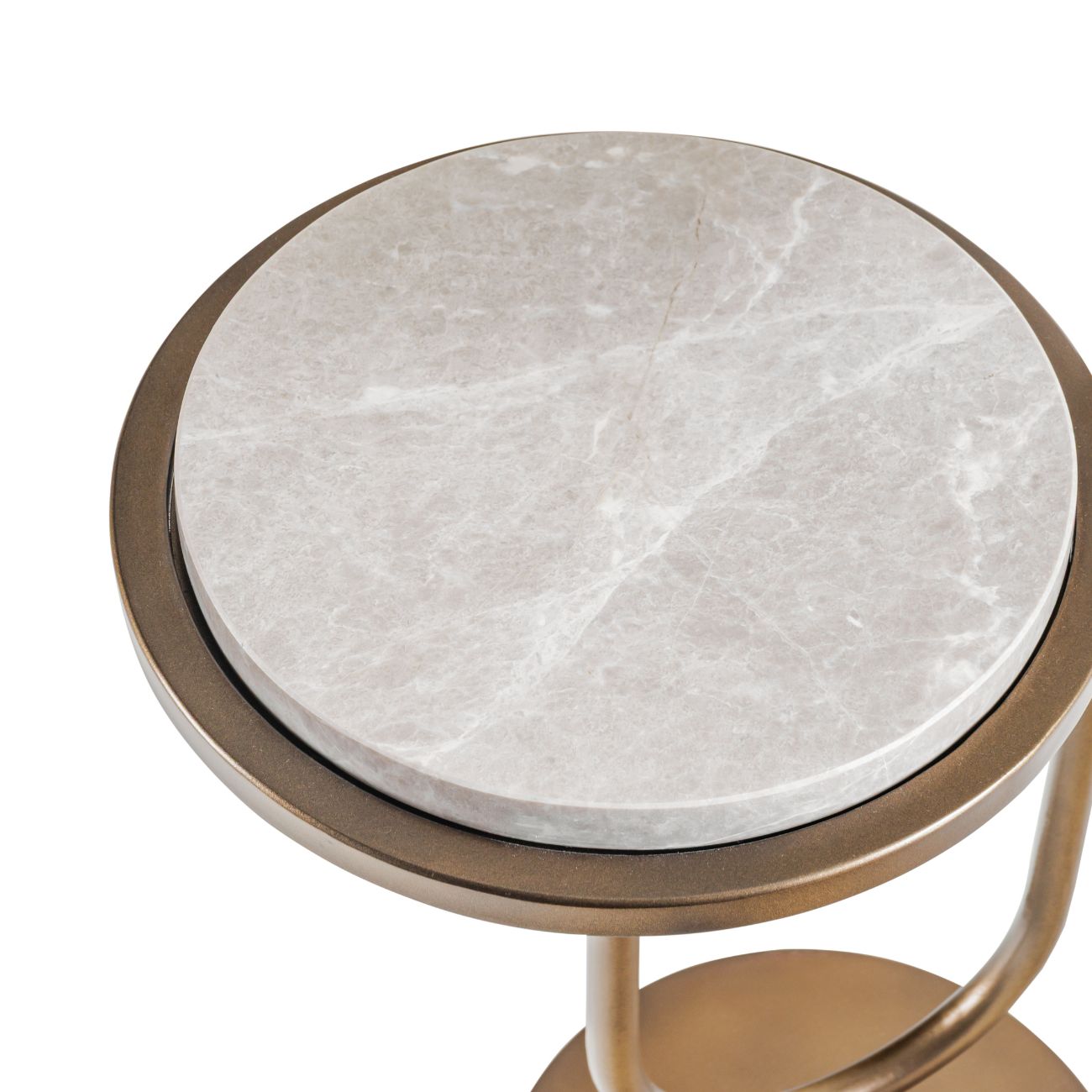 Marco Grey Emperador Side Table — view 3