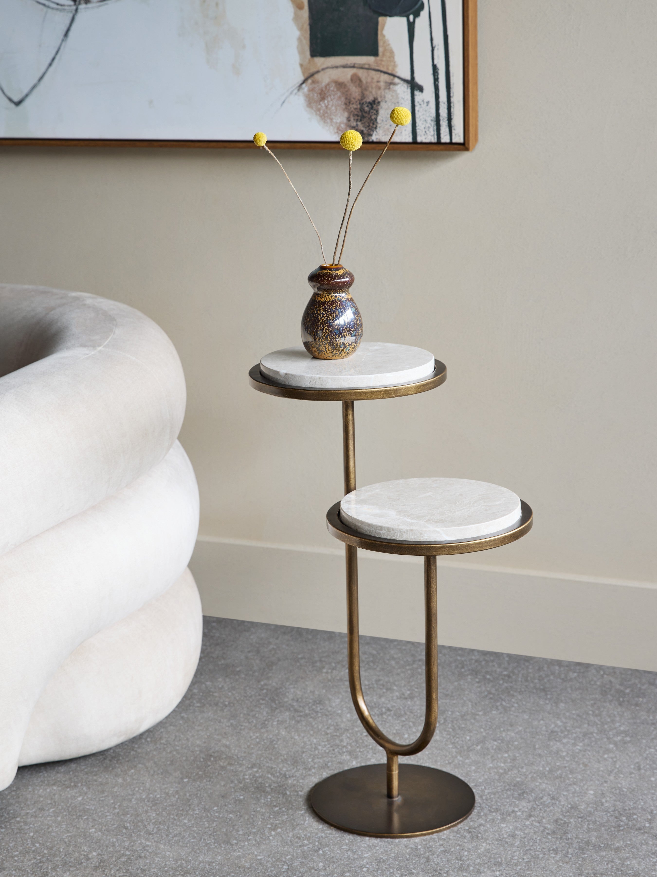 Marco Grey Emperador Side Table — lifestyle 5
