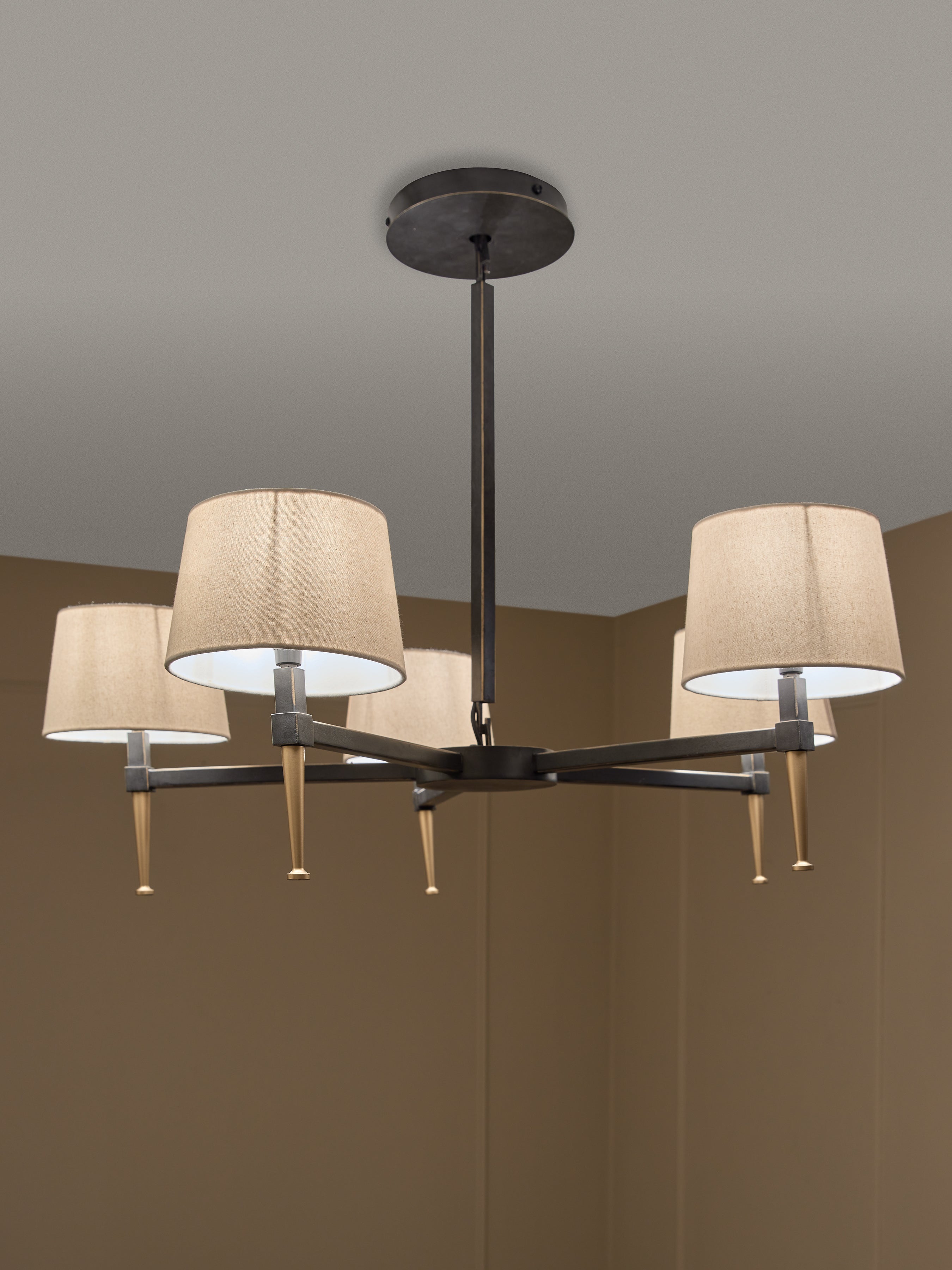 Stella 5 Light Pendant with Shades lifestyle