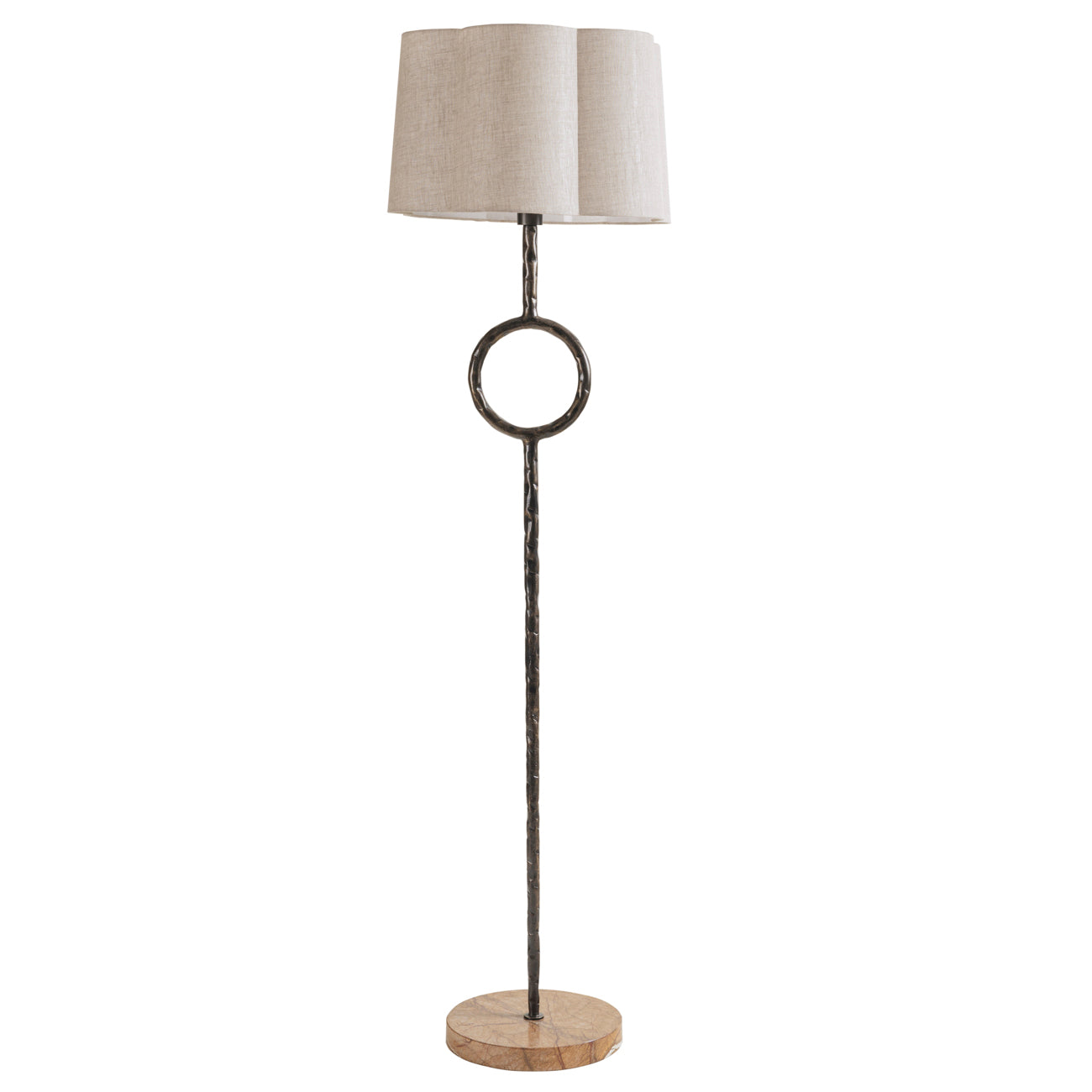 Rutland Floor Lamp with Plain Linen  Shade