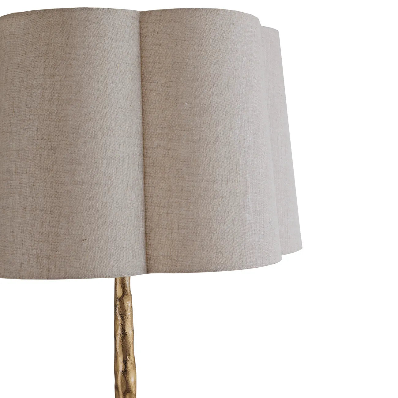 Ronde Gold Floor Lamp with Linen Shade