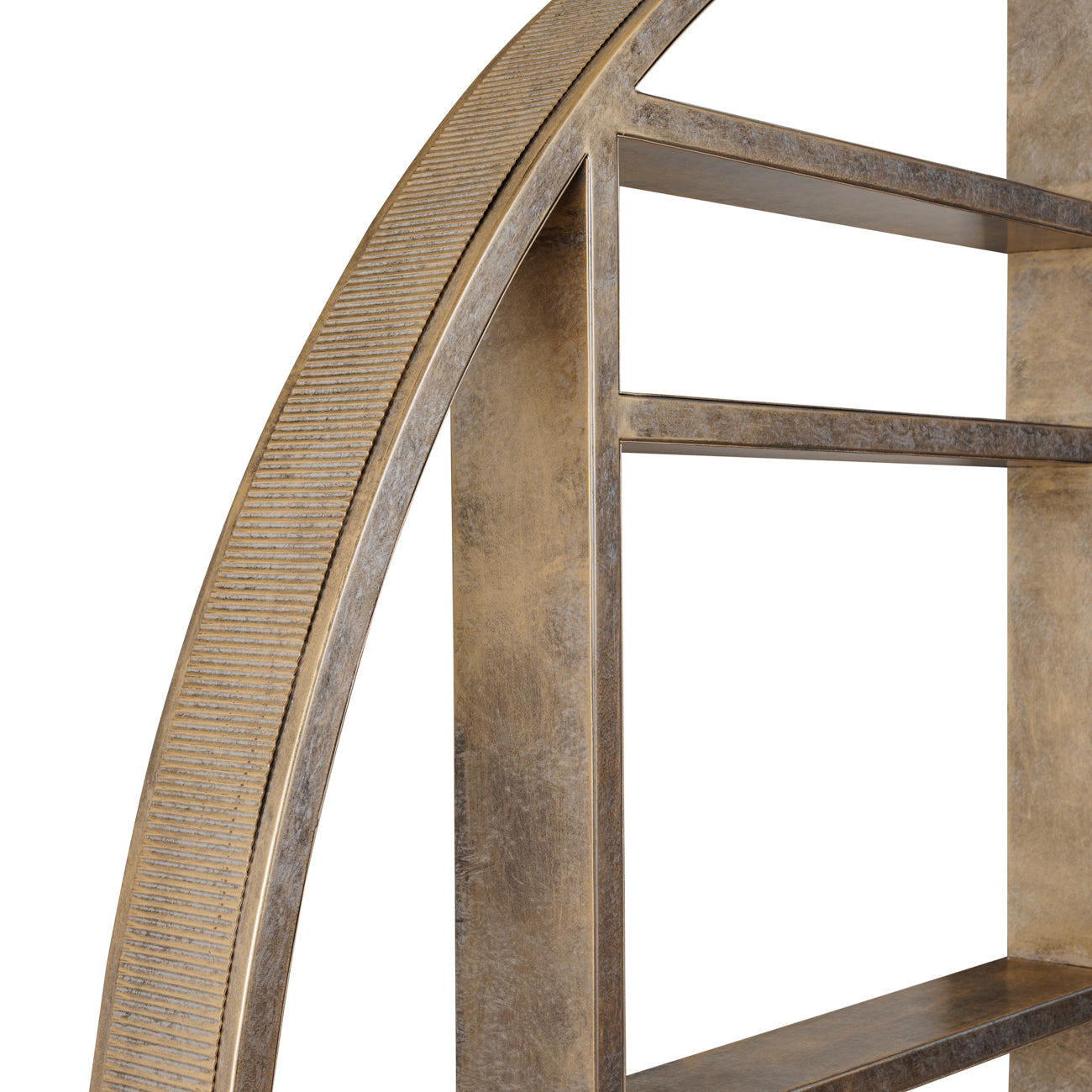 Belvedere Aged Gold Shelving Mirror Large