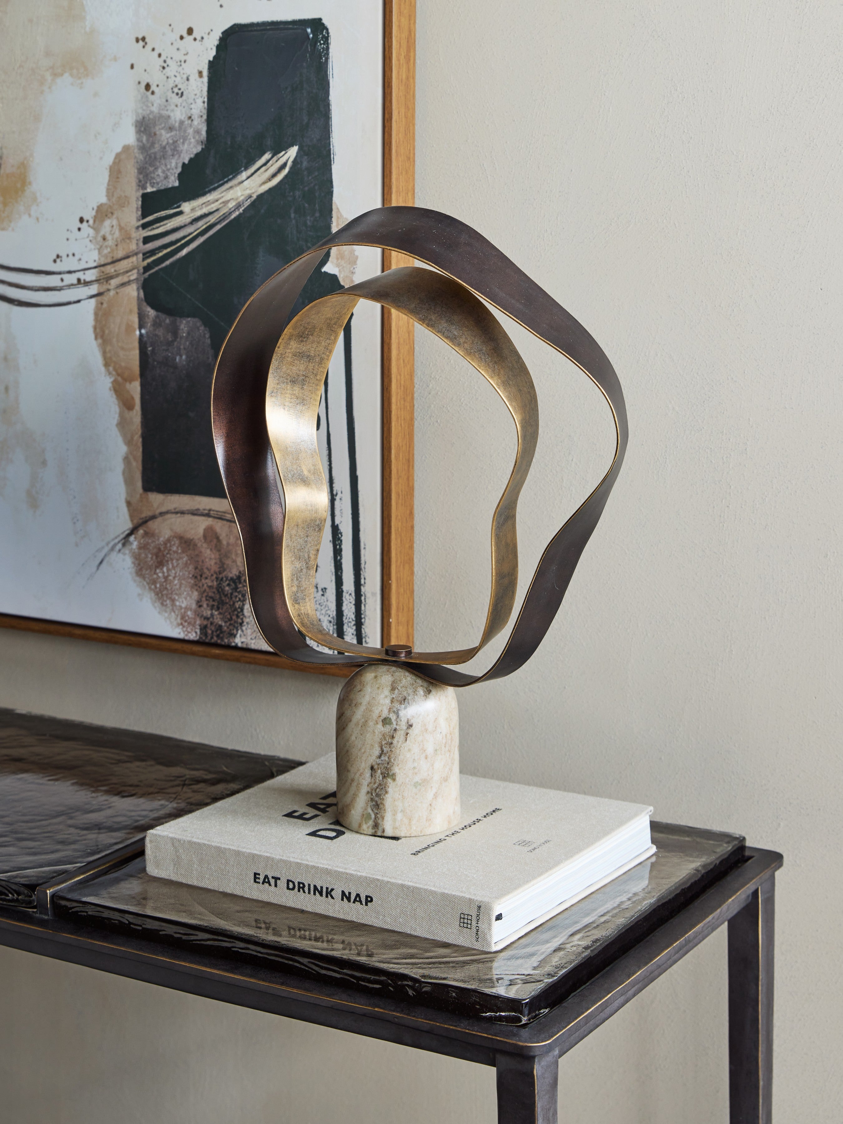 Reno Gold & Marble Sculpture - CLEARANCE