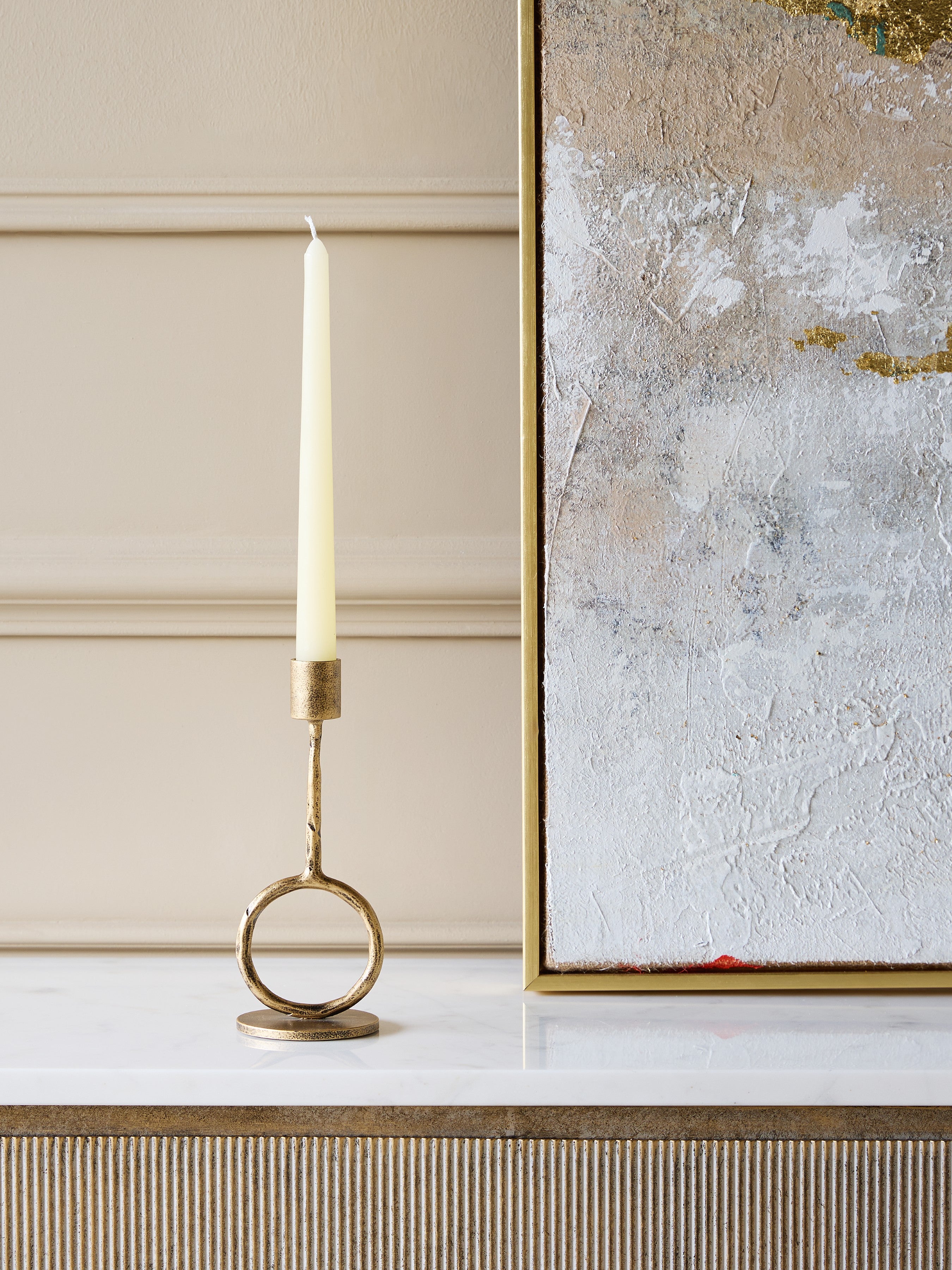 Ronde Antique Gold  Candle Holder Small lifestyle