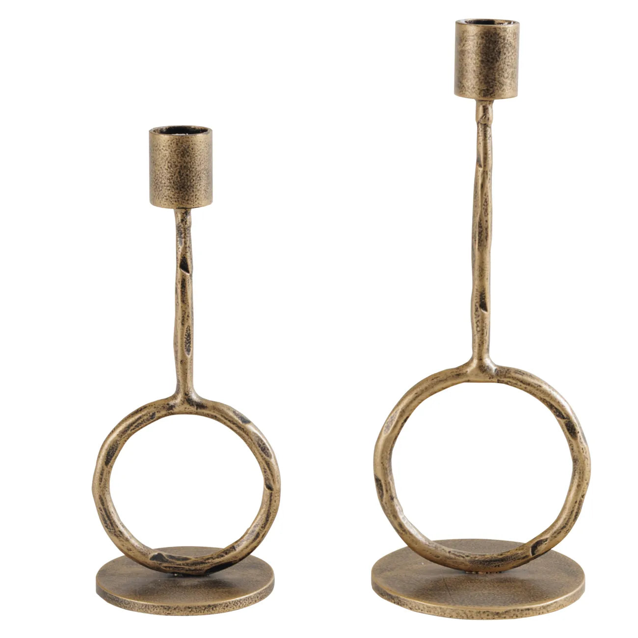 Ronde Antique Gold  Candle Holder Small
