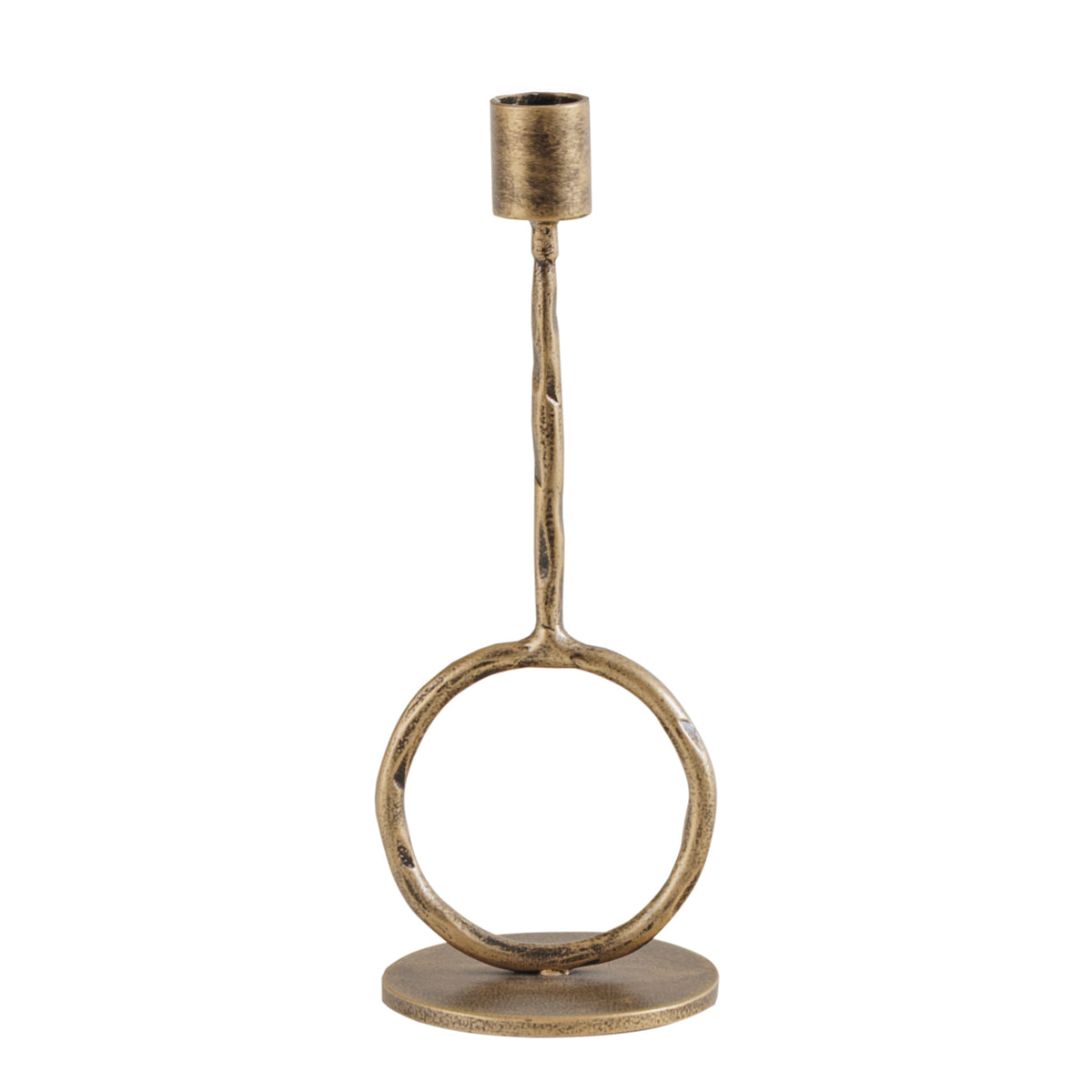 Ronde Antique Gold  Candle Holder Large