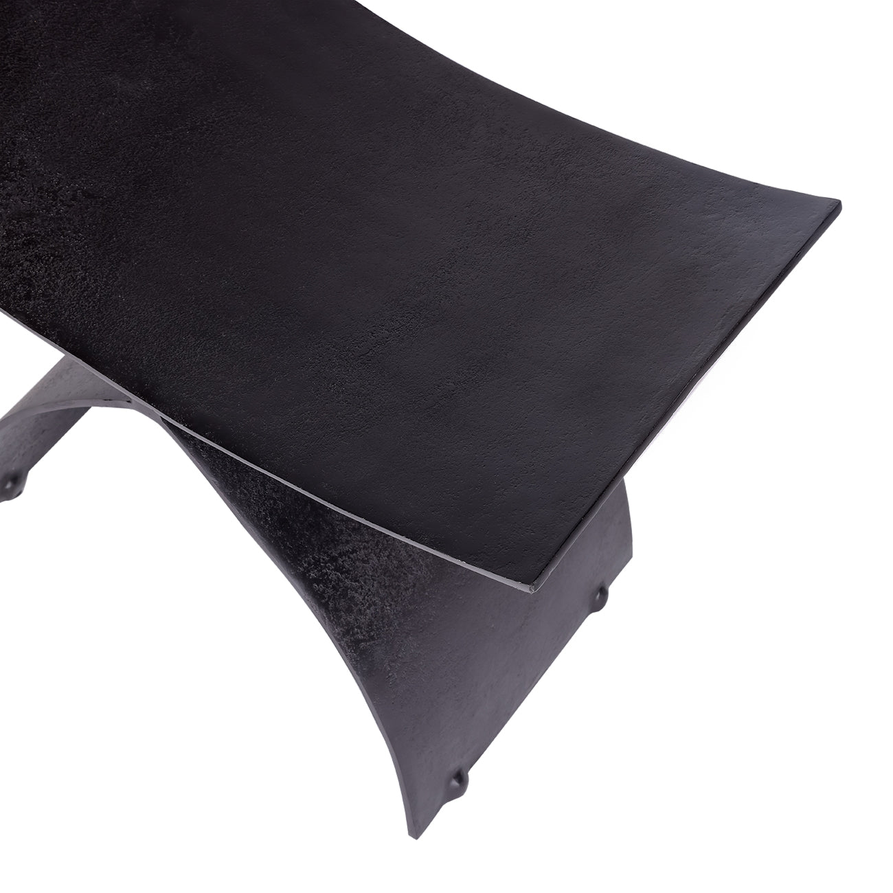 Noir Crescent Iron Stool — view 4