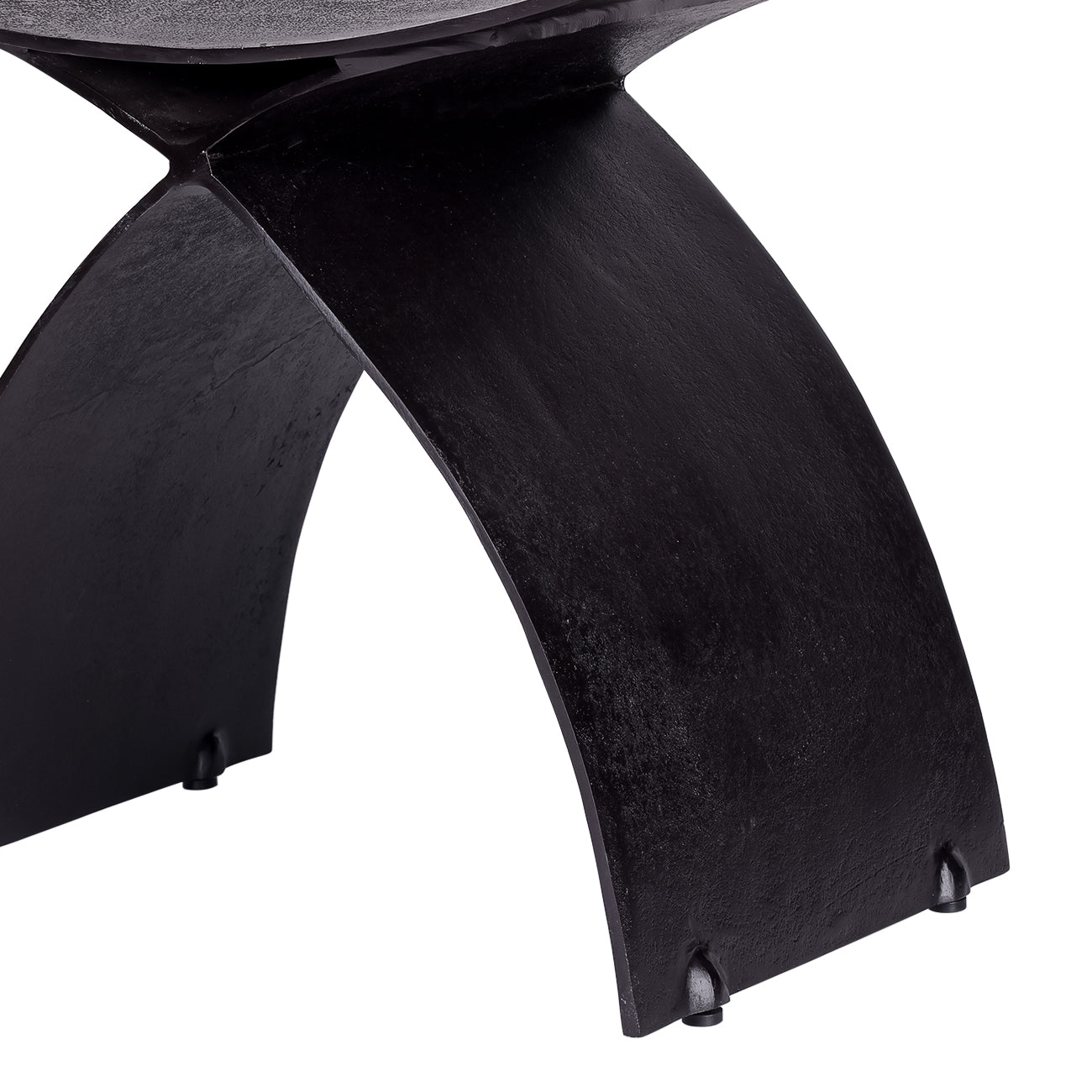 Noir Crescent Iron Stool — view 5