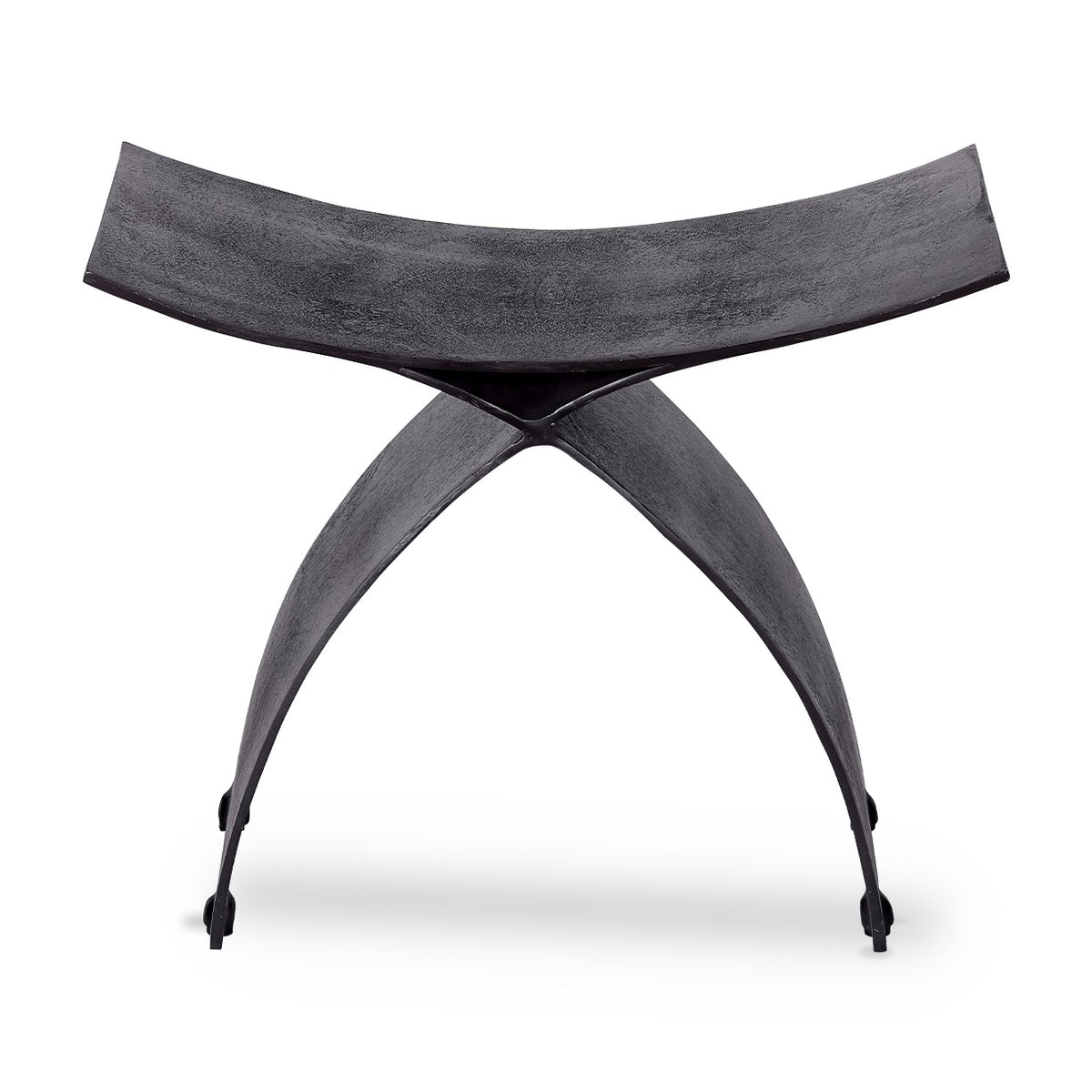 Noir Crescent Iron Stool
