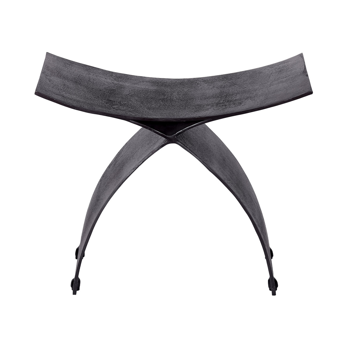 Noir Crescent Iron Stool