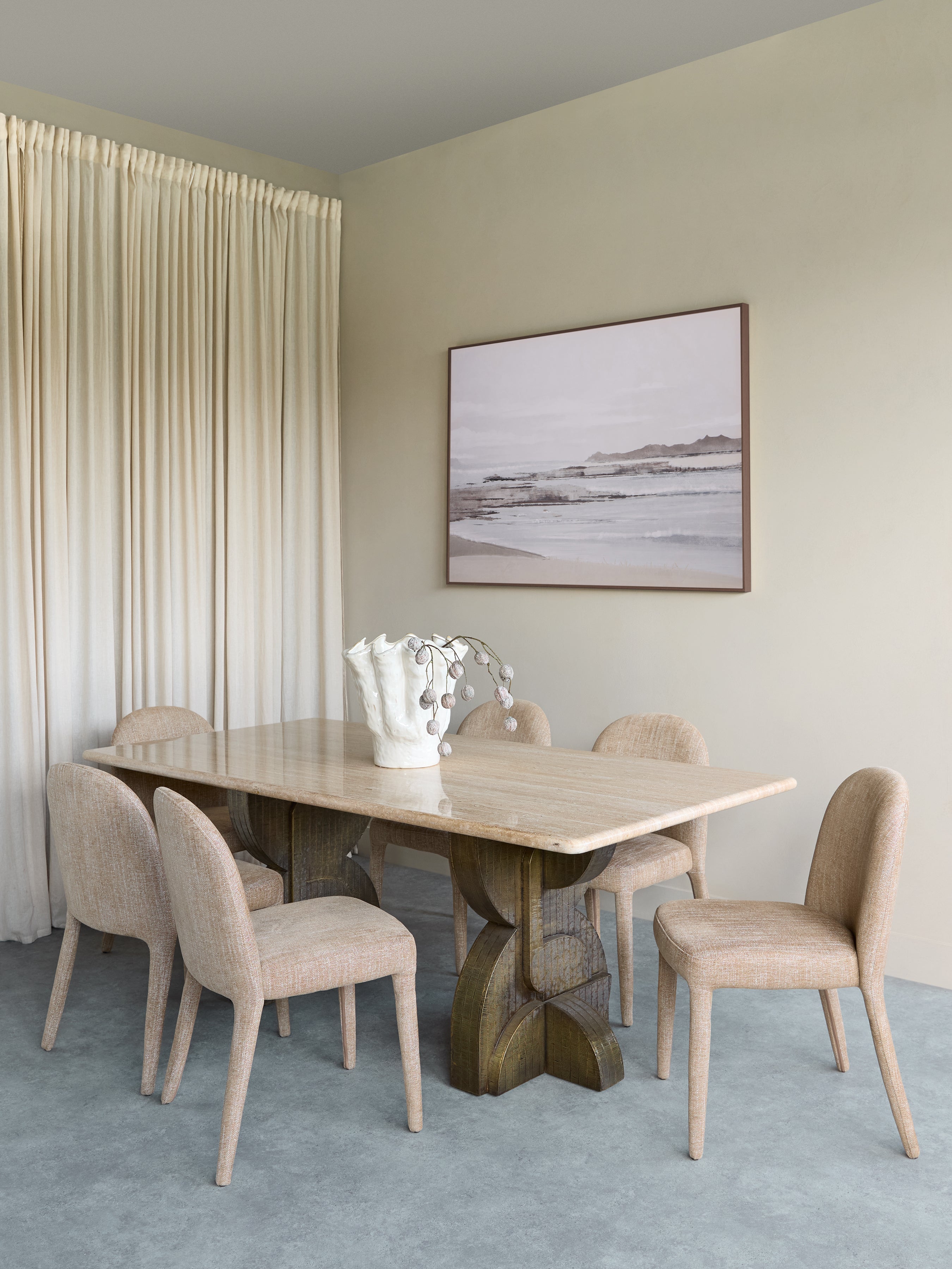 Kelsie Travertine Dining Table — lifestyle 6