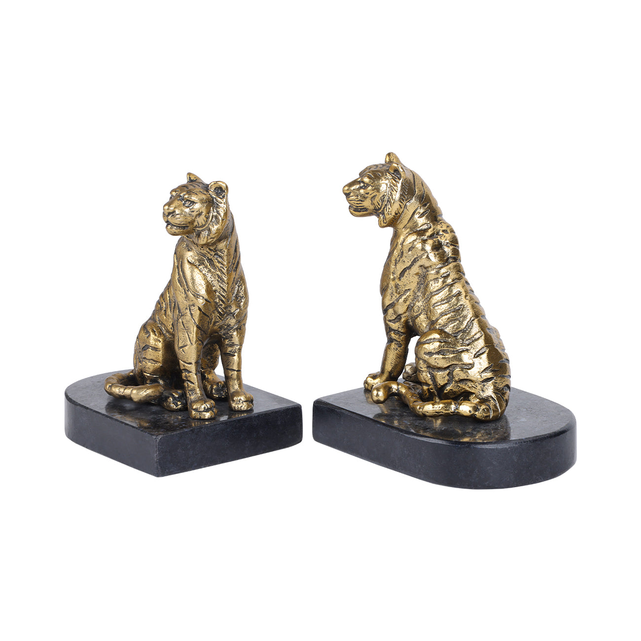 Set of 2 Kavari Tiger Granite Bookends — view 3