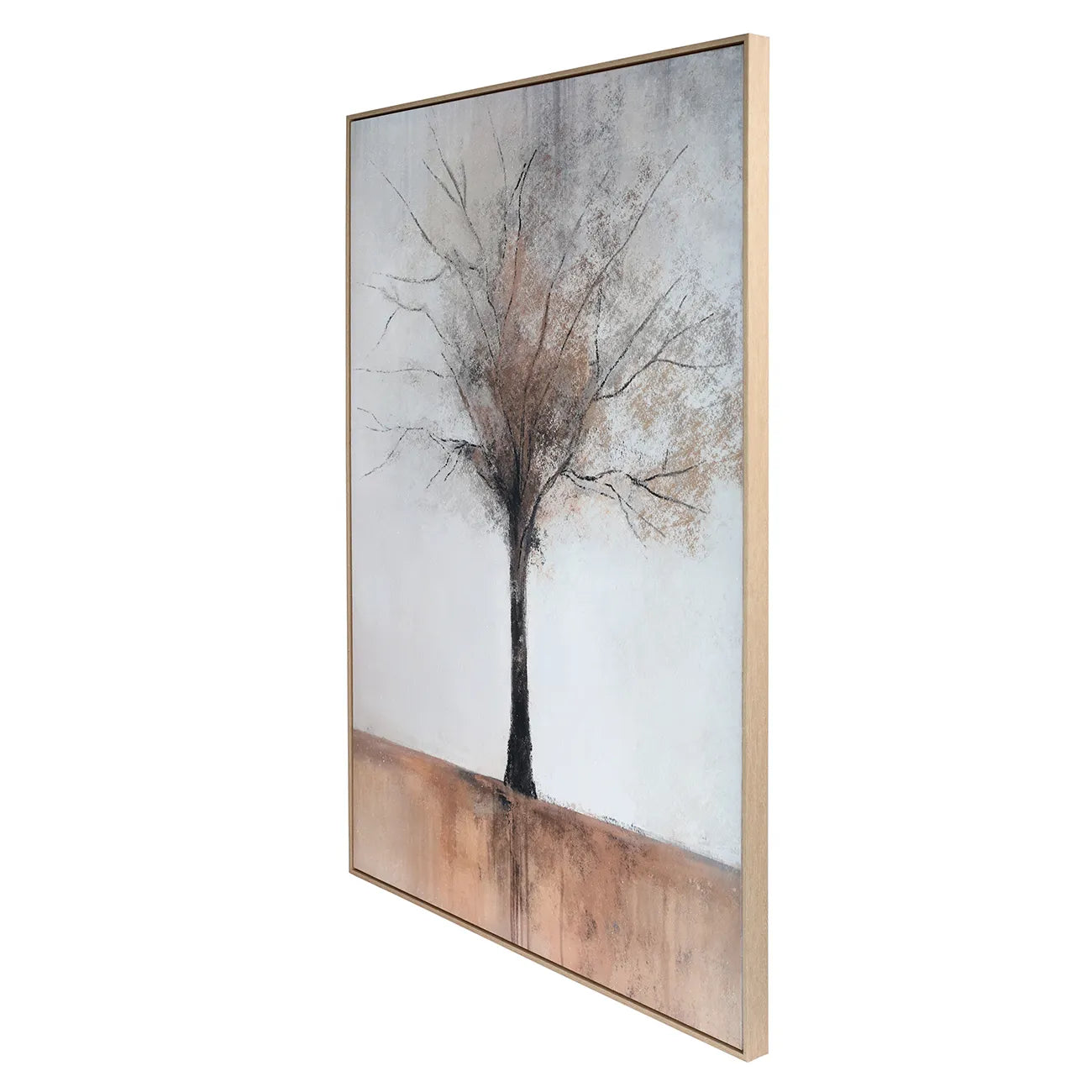 Still Root Textured Framed Canvas Wall Art 100x140cm