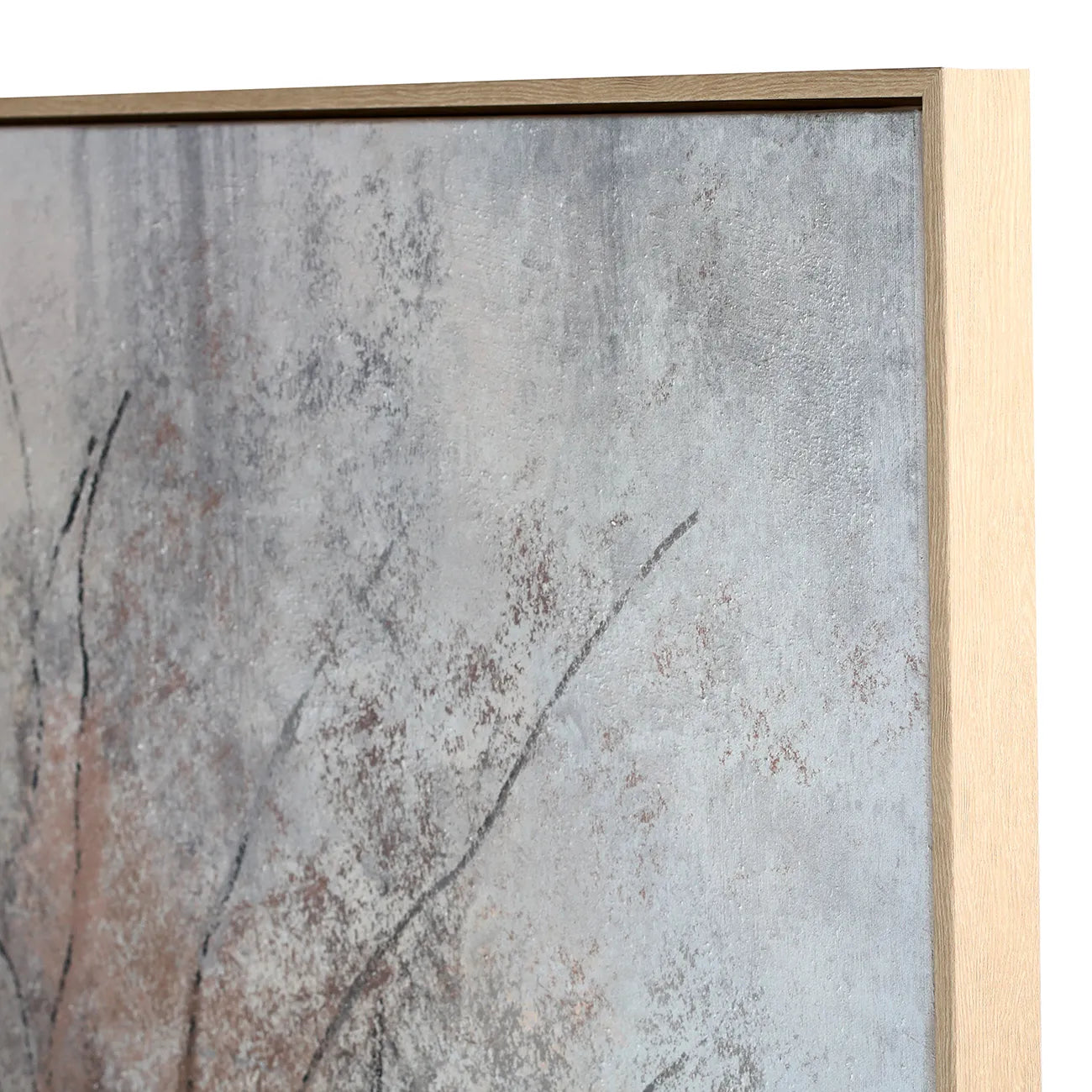Still Root Textured Framed Canvas Wall Art 100x140cm