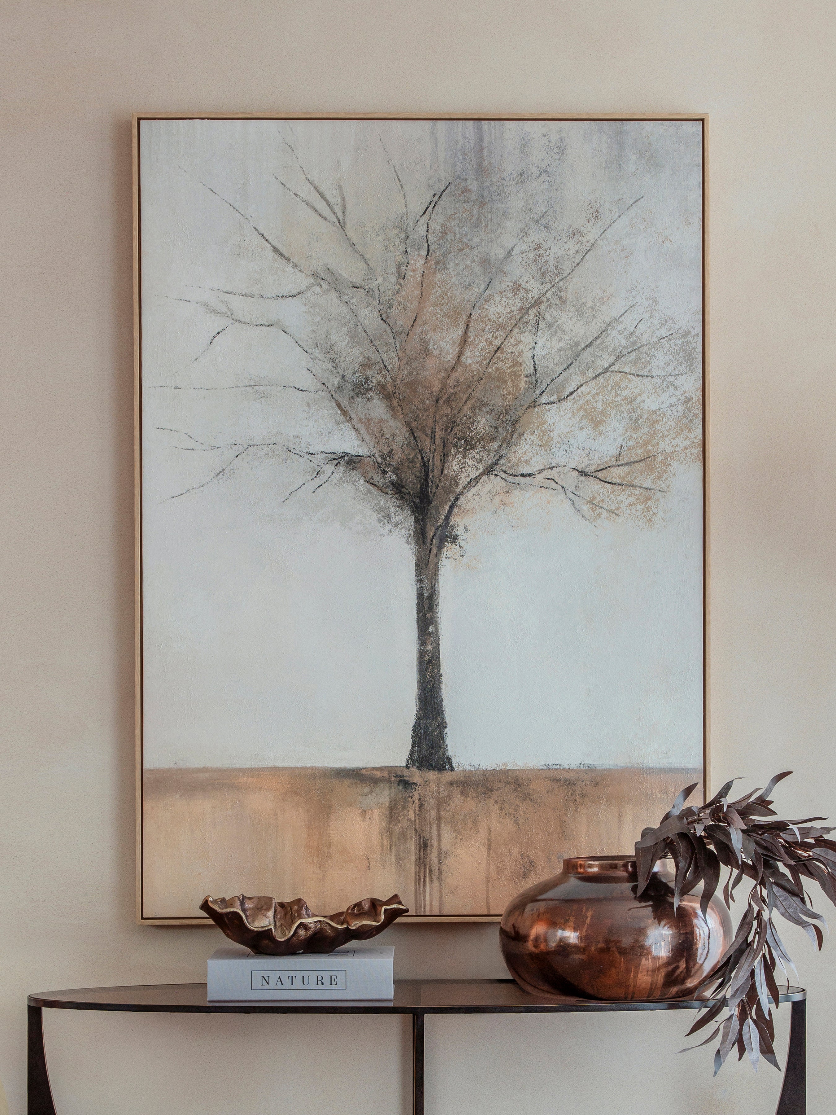 Still Root Textured Framed Canvas Wall Art 100x140cm lifestyle