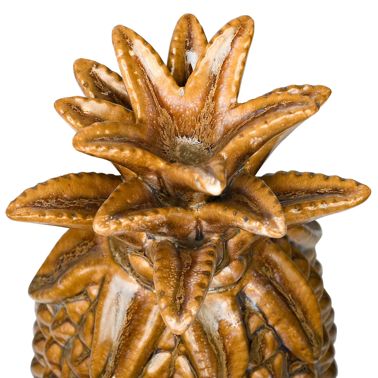 Tropics Yellow Reactive Glaze Pineapple Ornament