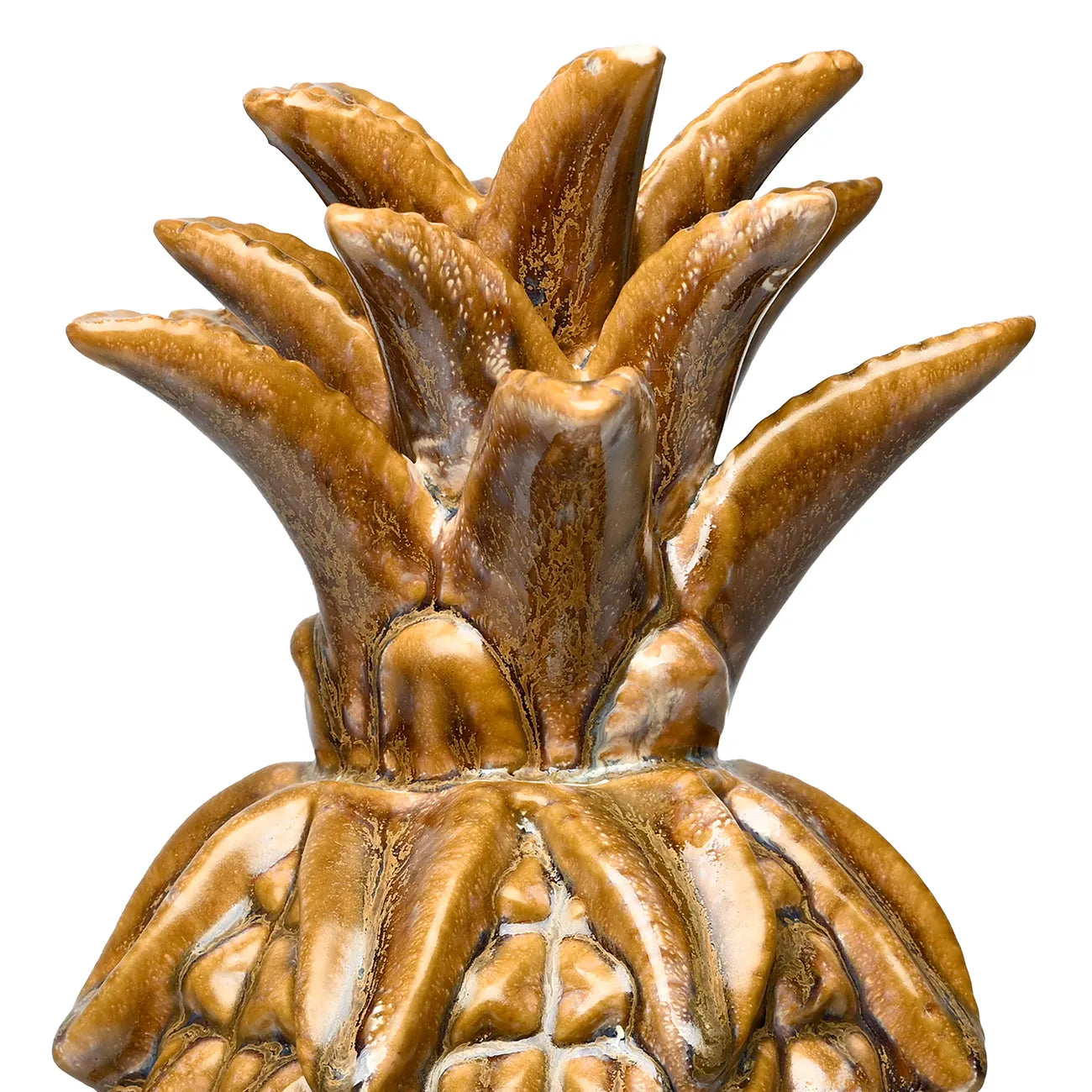 Tropics Yellow Reactive Glaze Pineapple Ornament