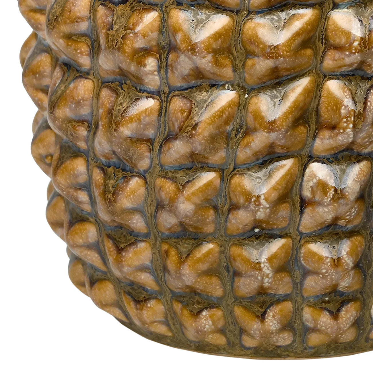 Tropics Yellow Reactive Glaze Pineapple Ornament