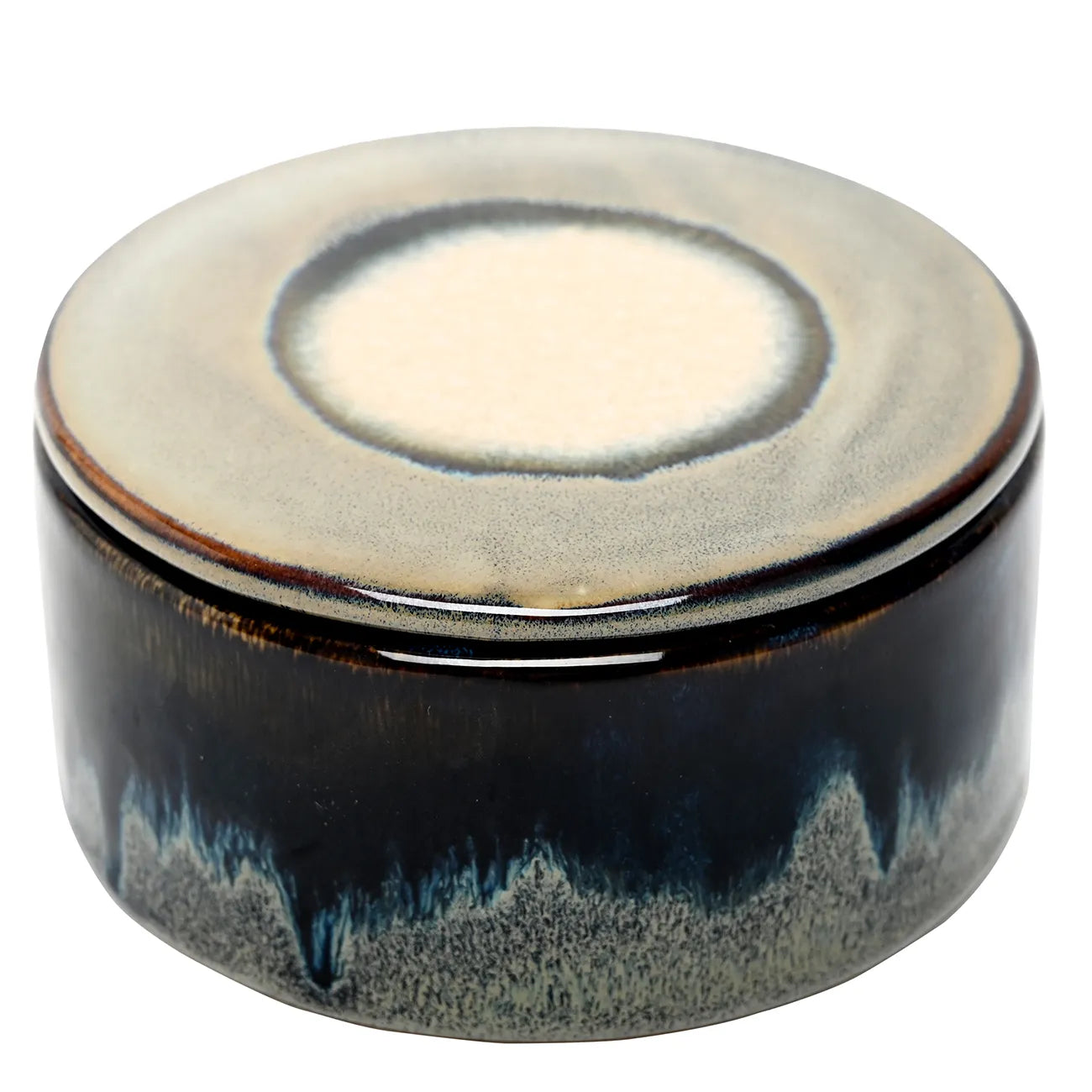 Medway Blue Reactive Glaze Candle Blue - Rose Fragranced