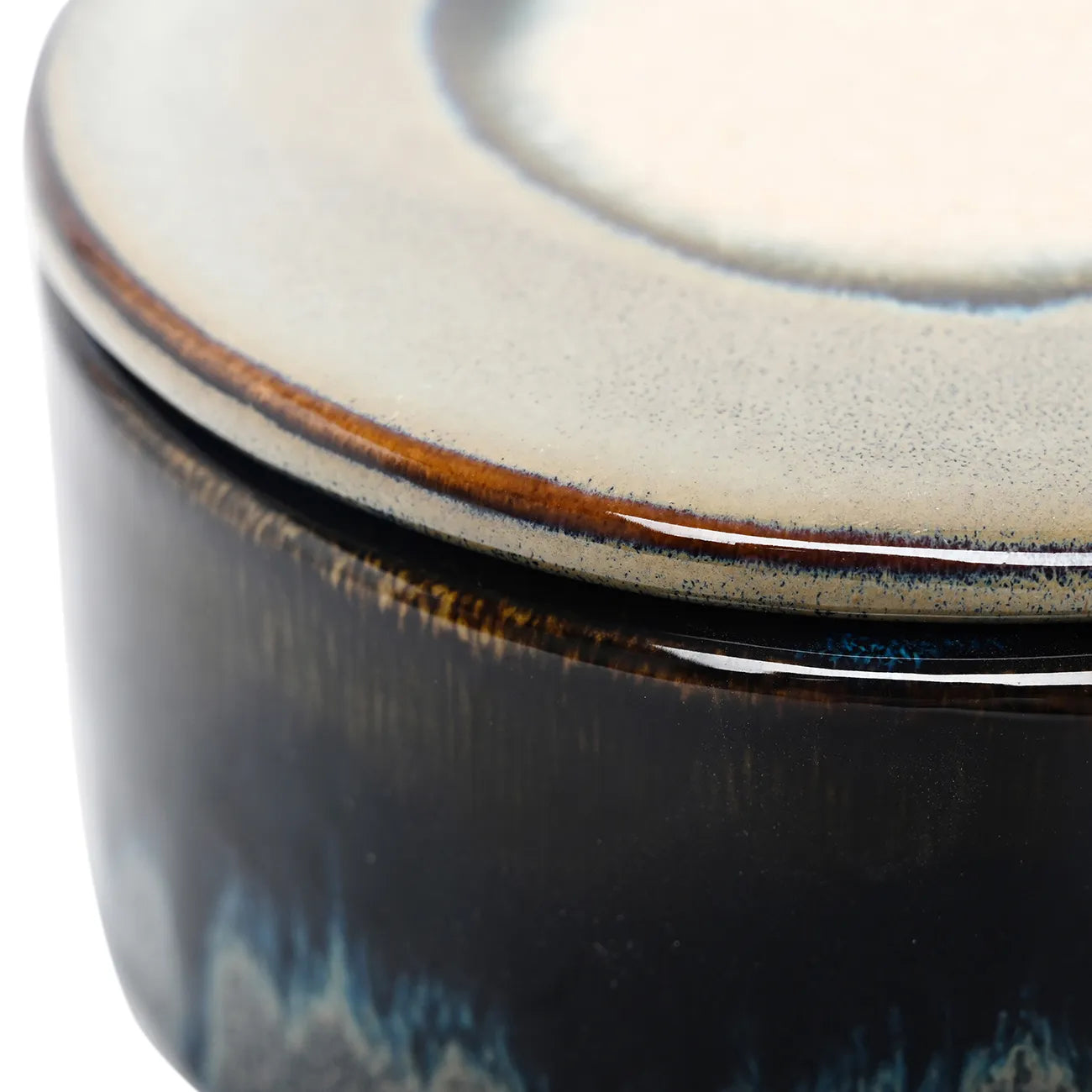 Medway Blue Reactive Glaze Candle Blue - Rose Fragranced