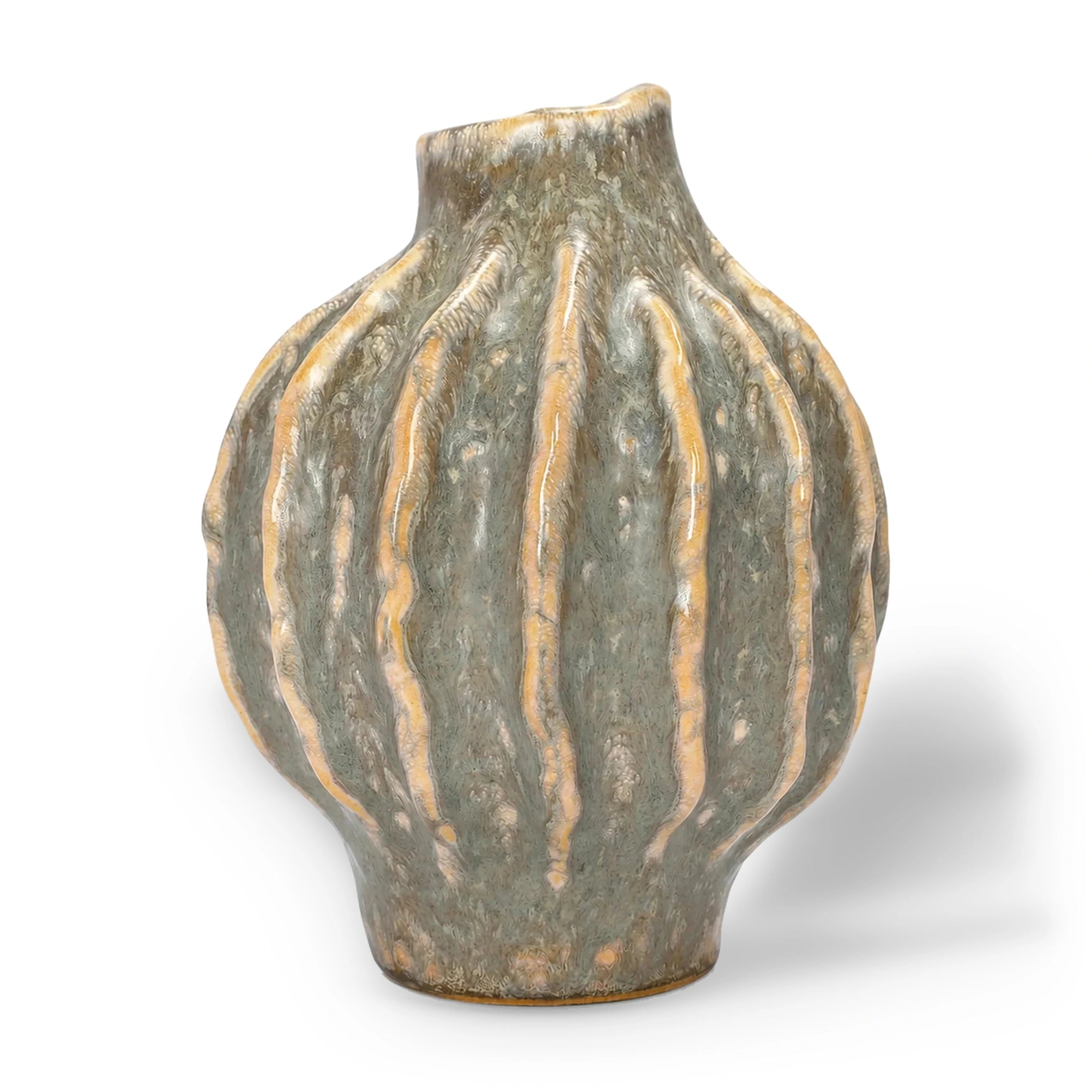 Colston Grey Reactive Glaze Vase Small
