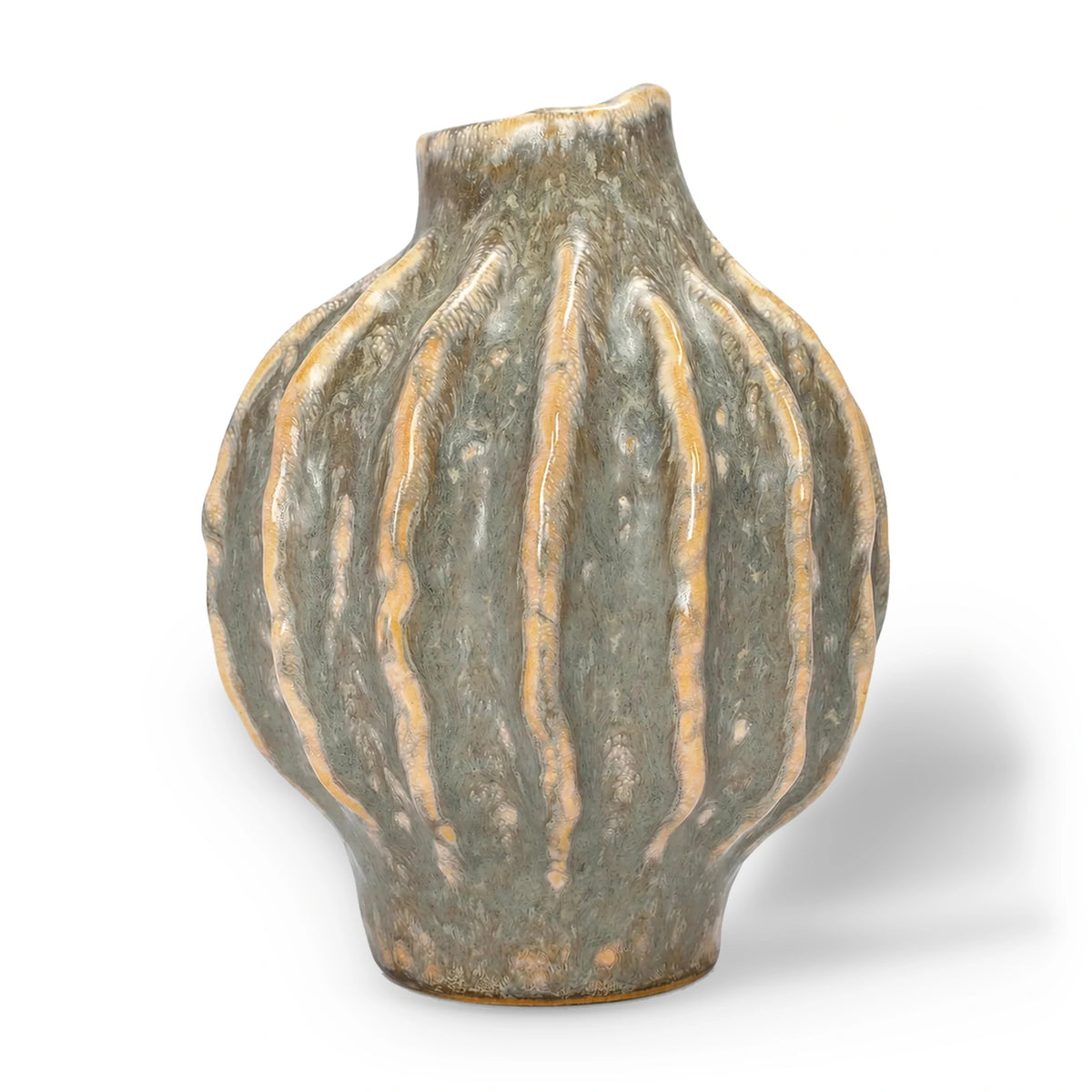 Colston Grey Reactive Glaze Vase Small