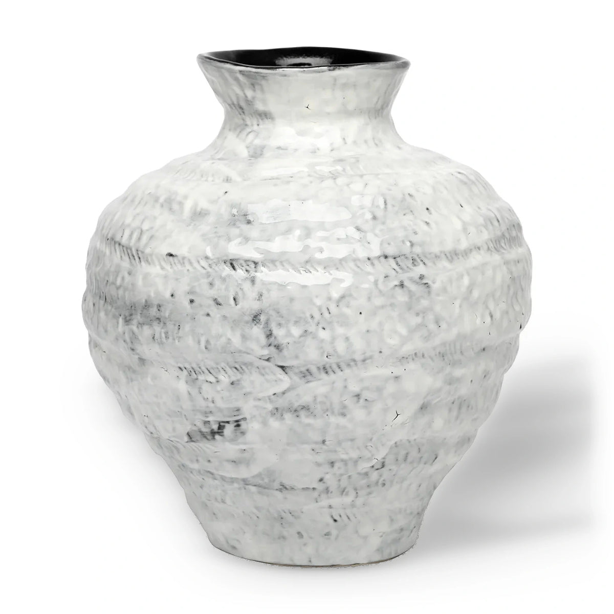Lunel White Glazed Vase Medium