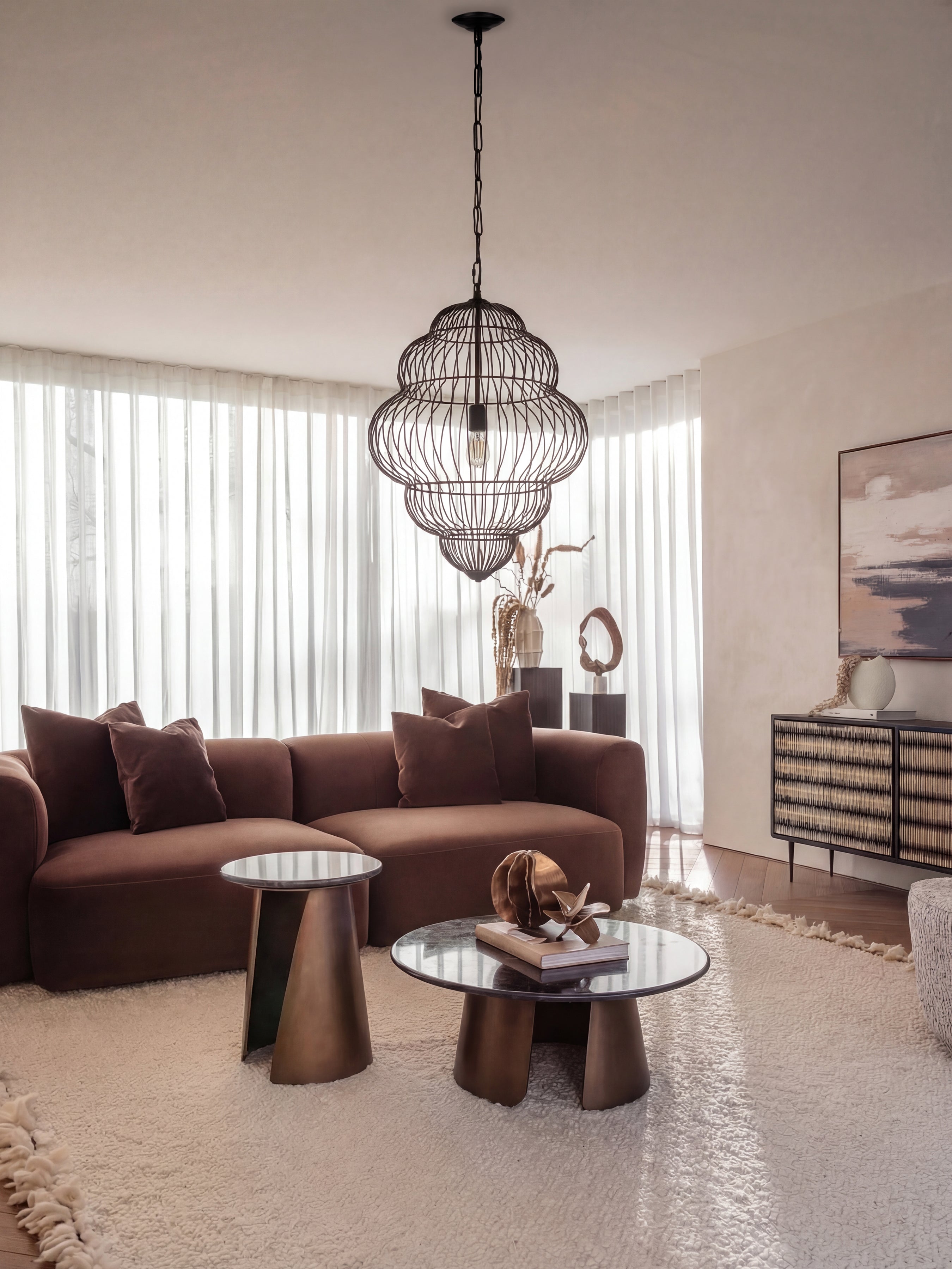Mira Tiered Cloud Wire Pendant Light — lifestyle 6