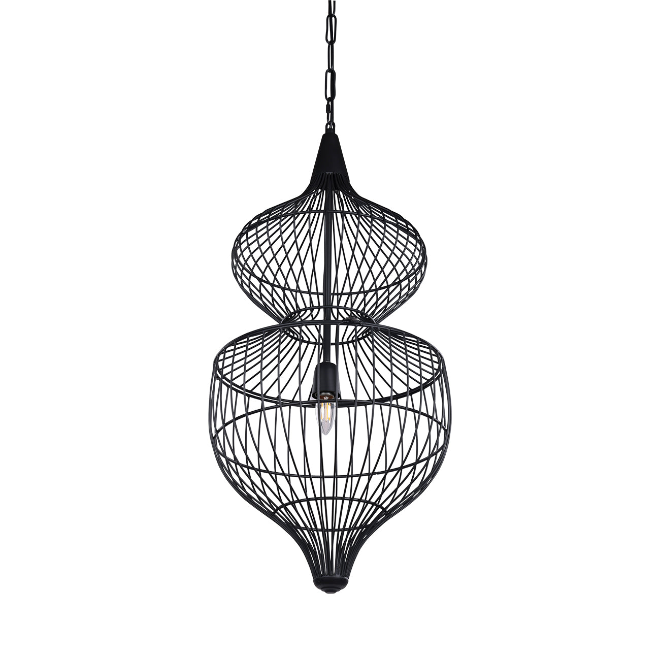 Mira Hourglass Wire Pendant Light — view 2
