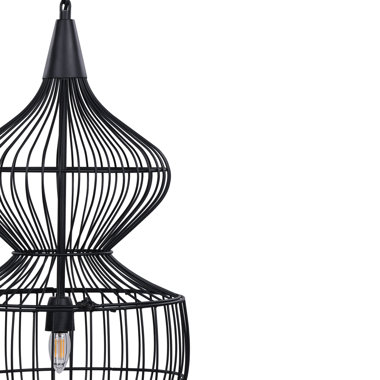 Mira Hourglass Wire Pendant Light — view 4