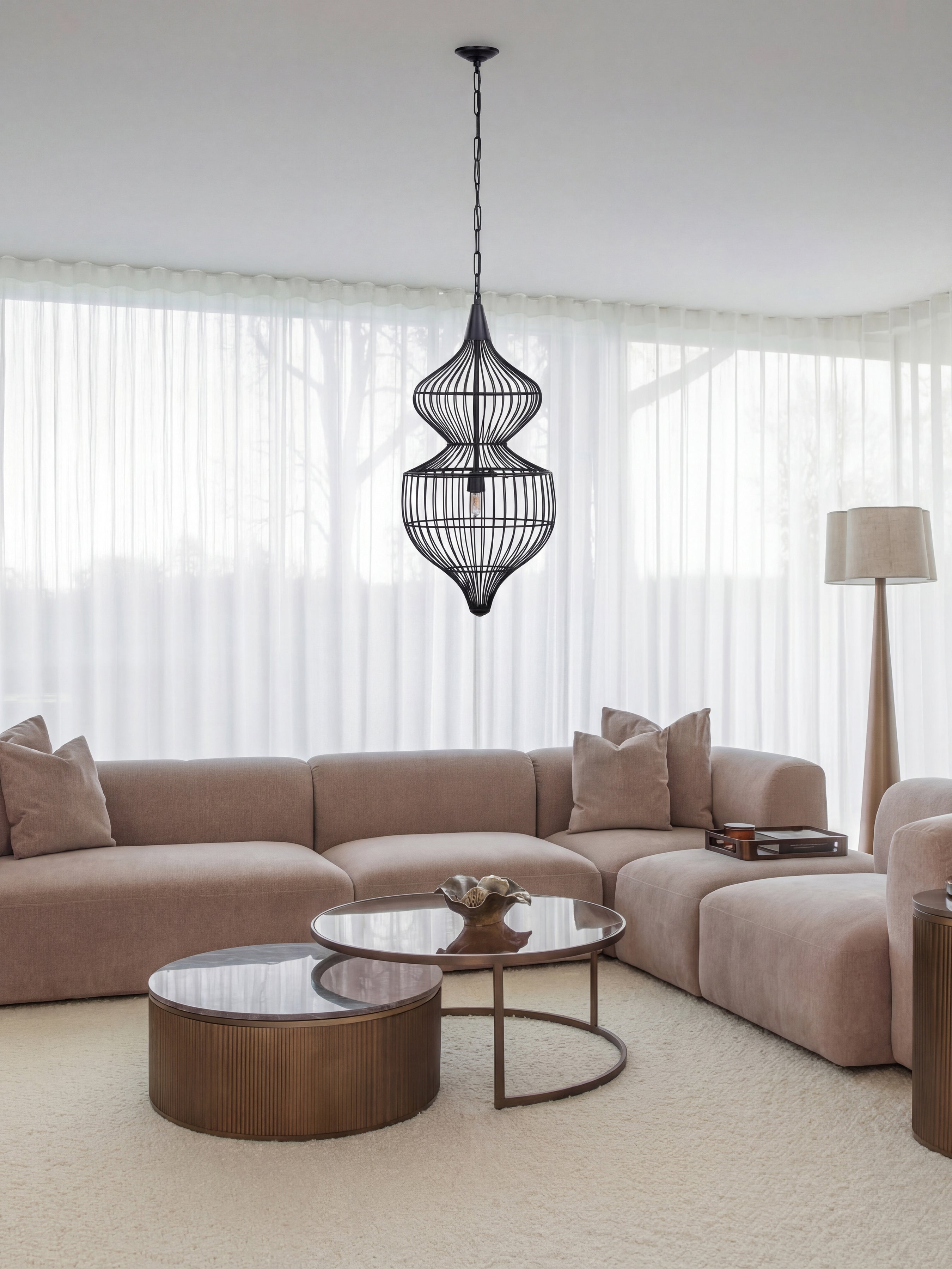 Mira Hourglass Wire Pendant Light — lifestyle 6