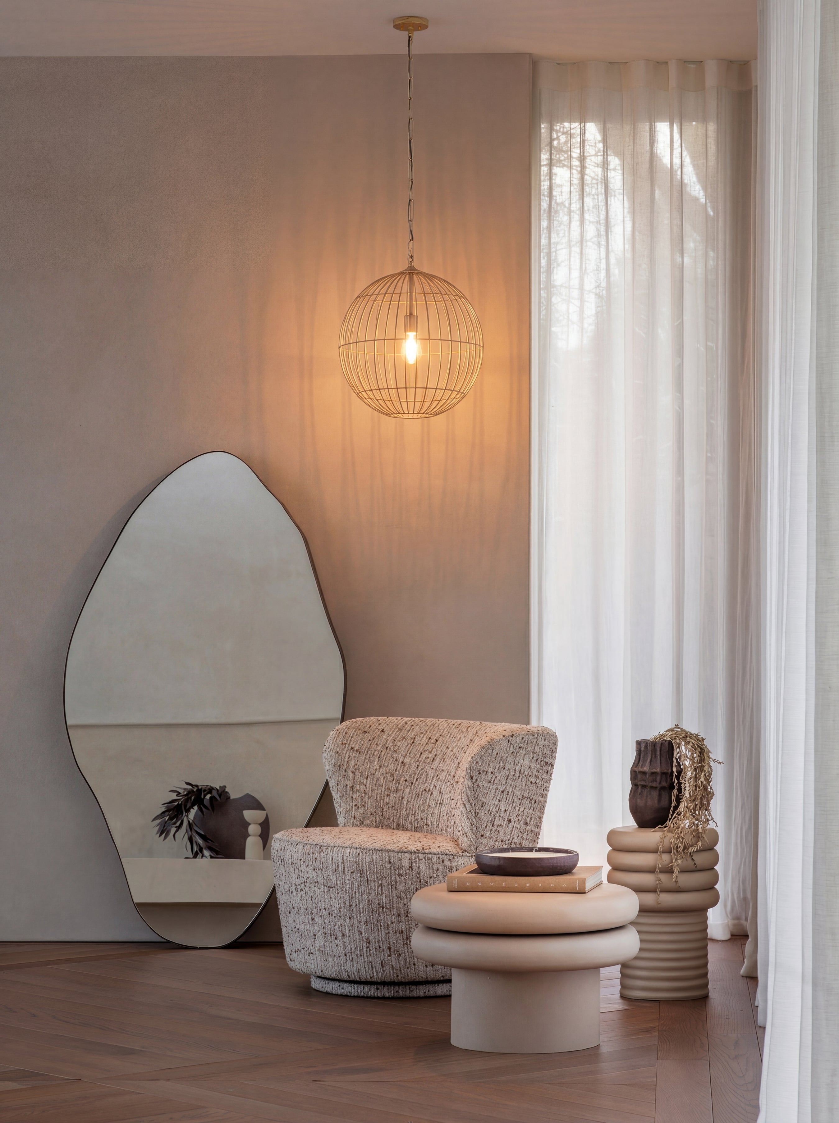 Mira Globe Wire Pendant Light — lifestyle 7