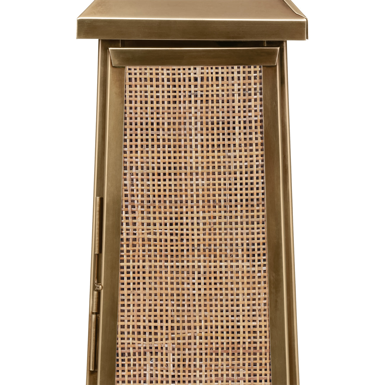 Soleil Brass & Rattan Lantern — view 5